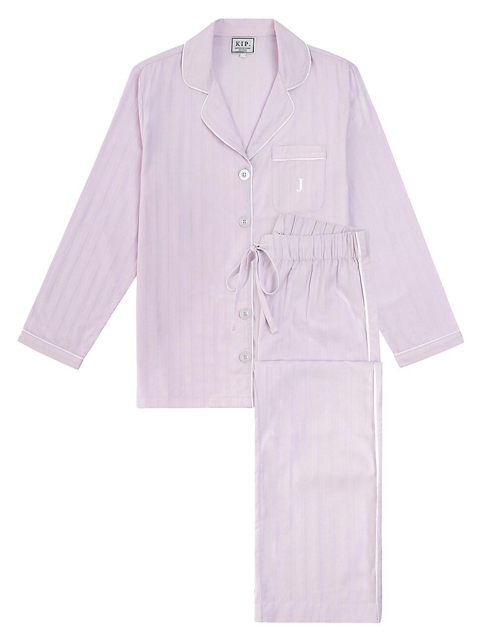 Womens Monogrammed Premium Cotton Collection Pajama Set Product Image
