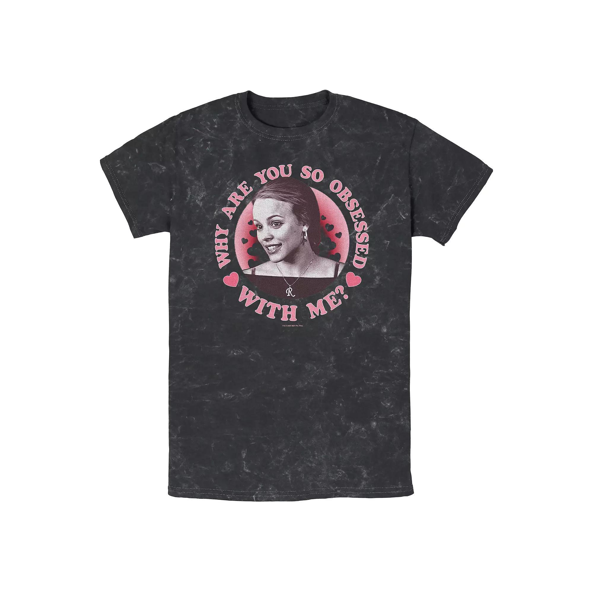 Men's Mean Girls Regina Why Are You So Obsessed With Me Graphic Tee, Size: Large, Black Product Image