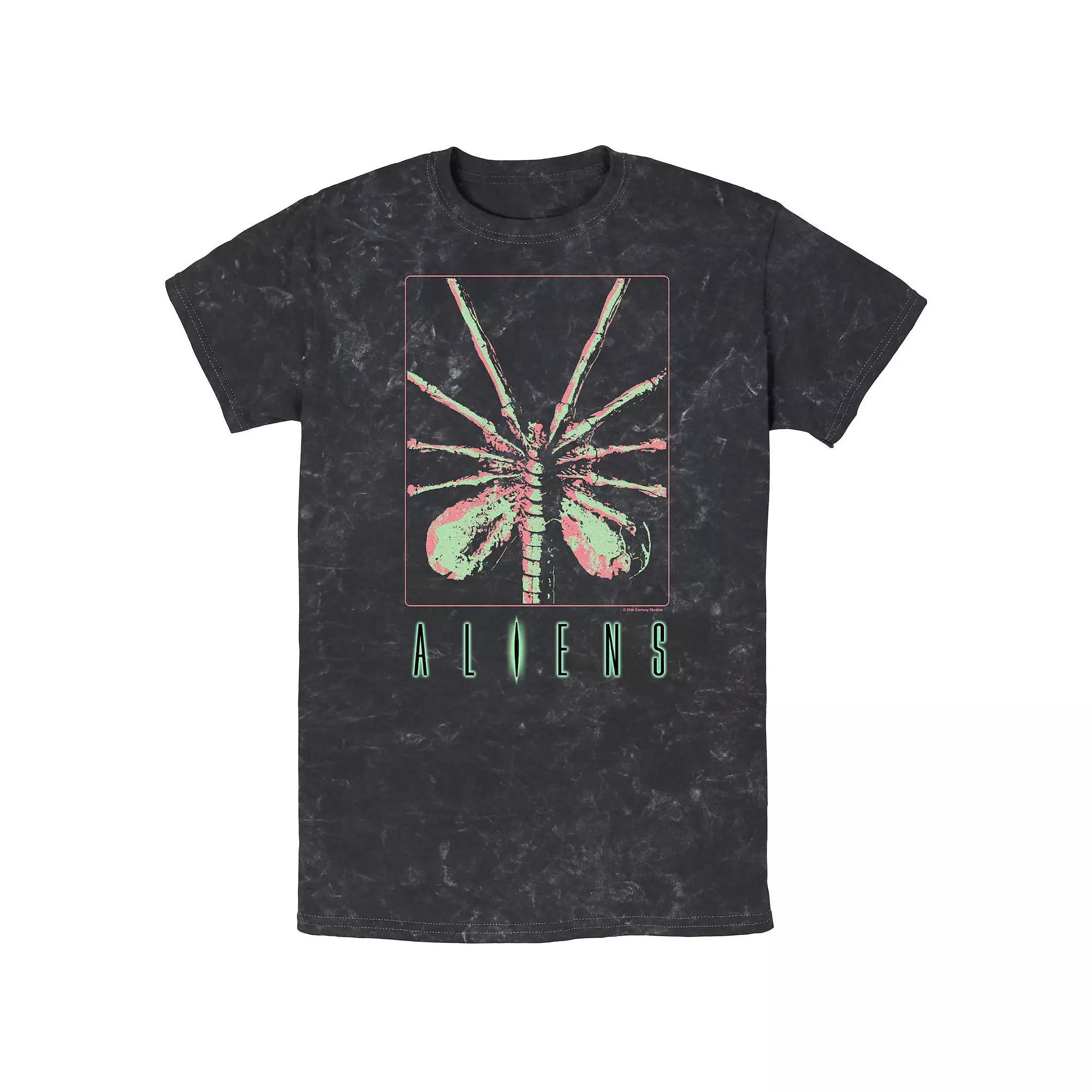 Men's Aliens Xenomorph Birth Mineral Wash Graphic Tee, Size: Medium, Black Product Image