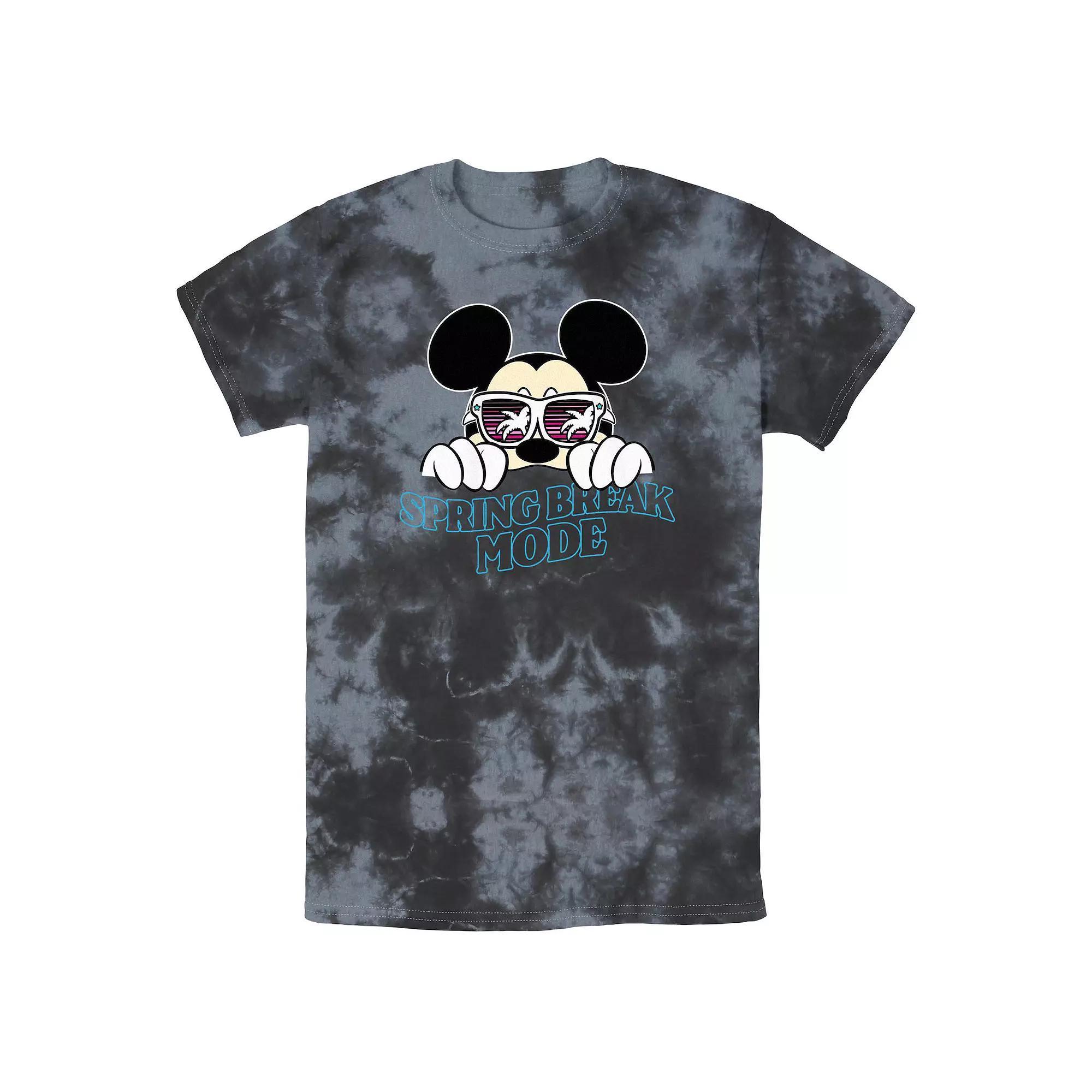 Disney's Mickey Mouse Spring Break Mode Bombard Wash Men's Graphic Tee, Size: XL, Black Grey Product Image