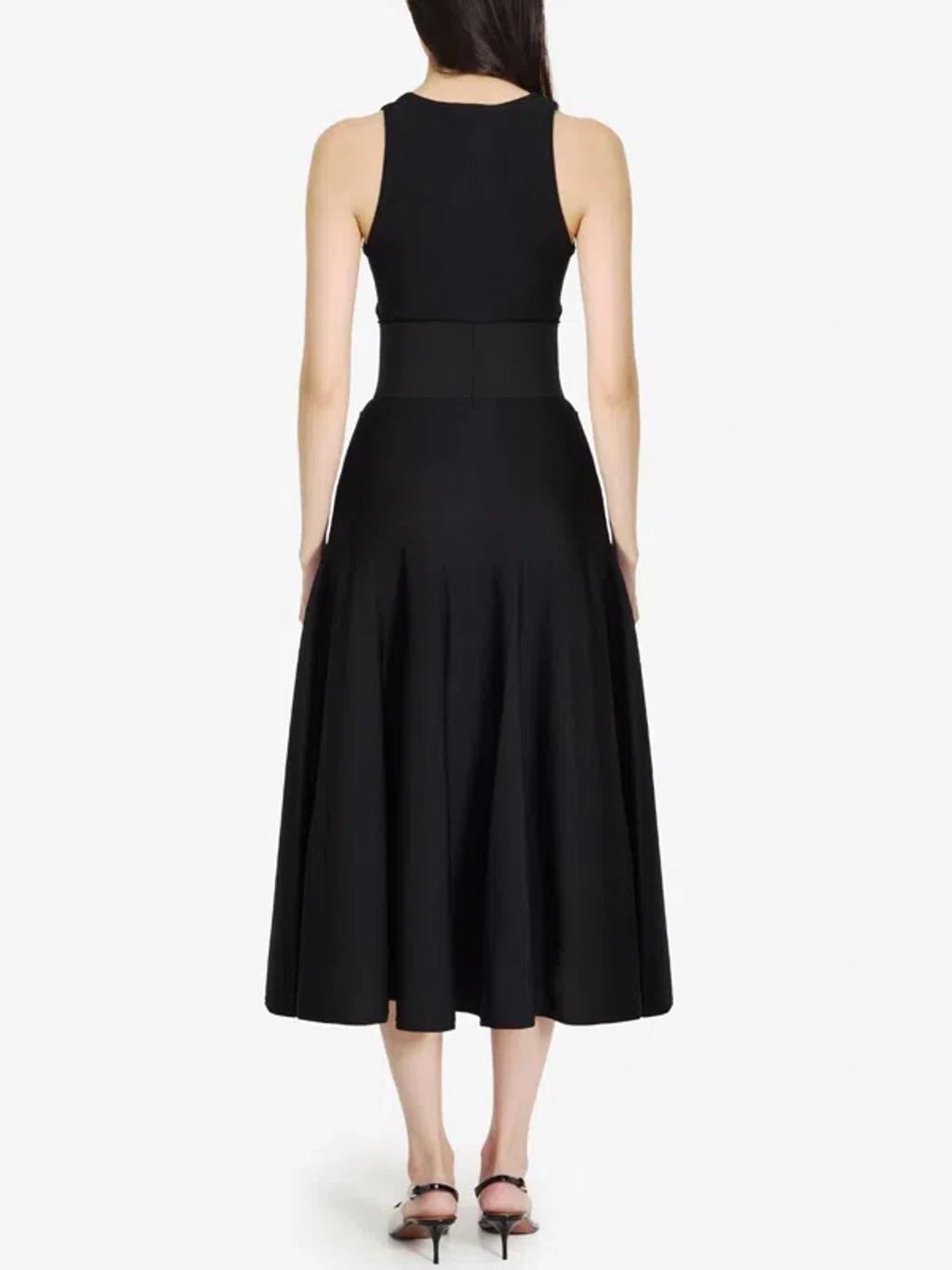 ALAÏA Belted Dress In Black Product Image
