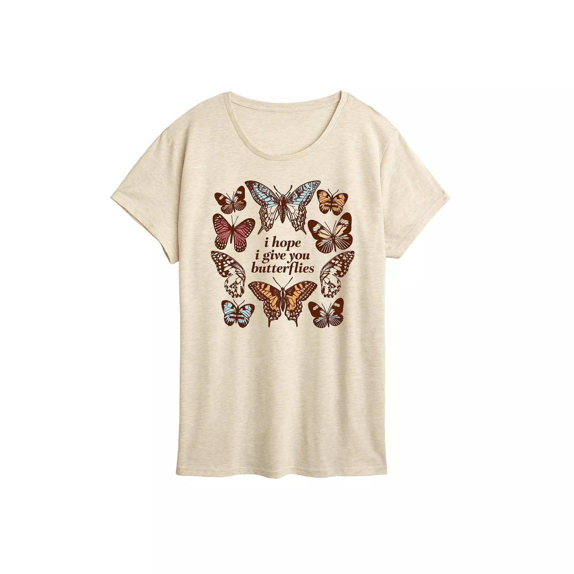 Womens Give You Butterflies Graphic Tee Product Image