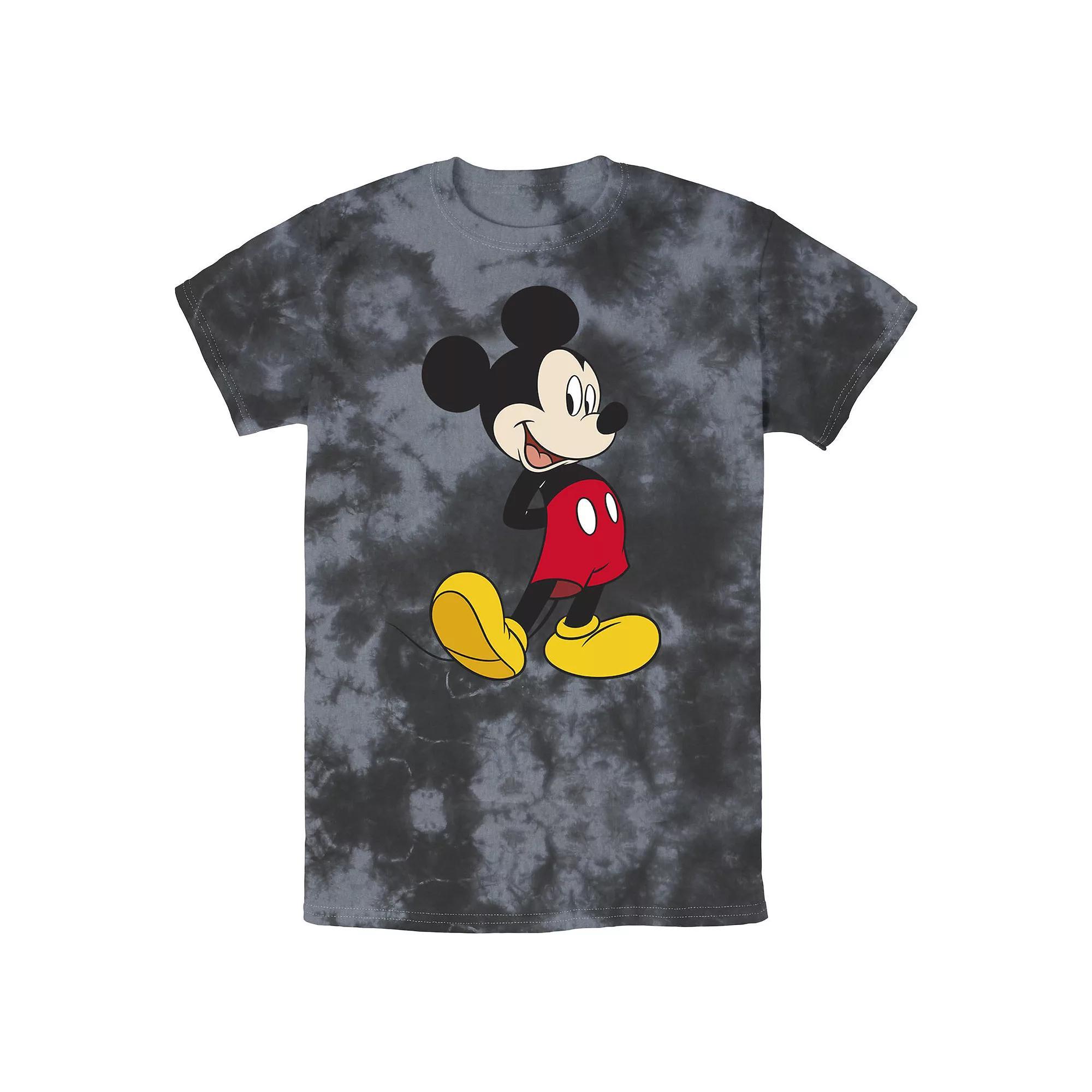 Disney's Mickey Mouse Men's Smiling Pose Wash Tee, Size: XL, Black Grey Product Image