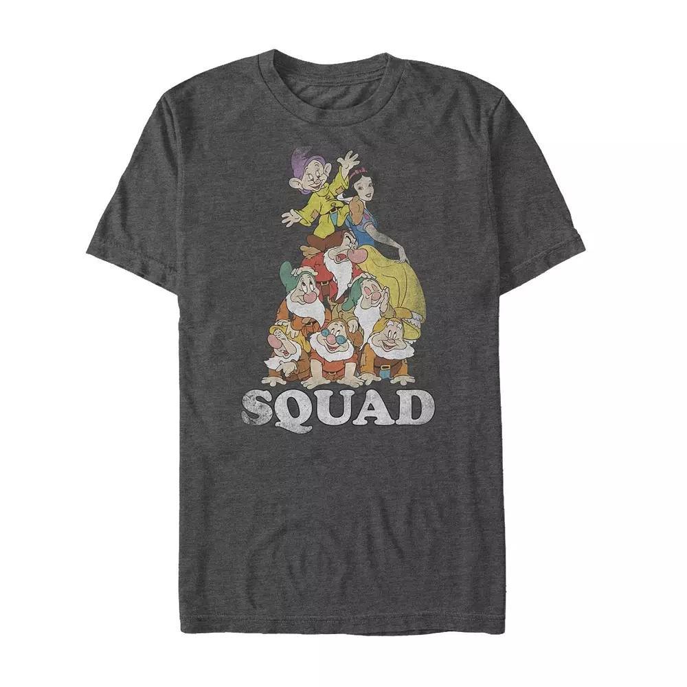 Men's Disney's Snow White Dwarf Squad Tee, Size: Large, Grey Heather Product Image