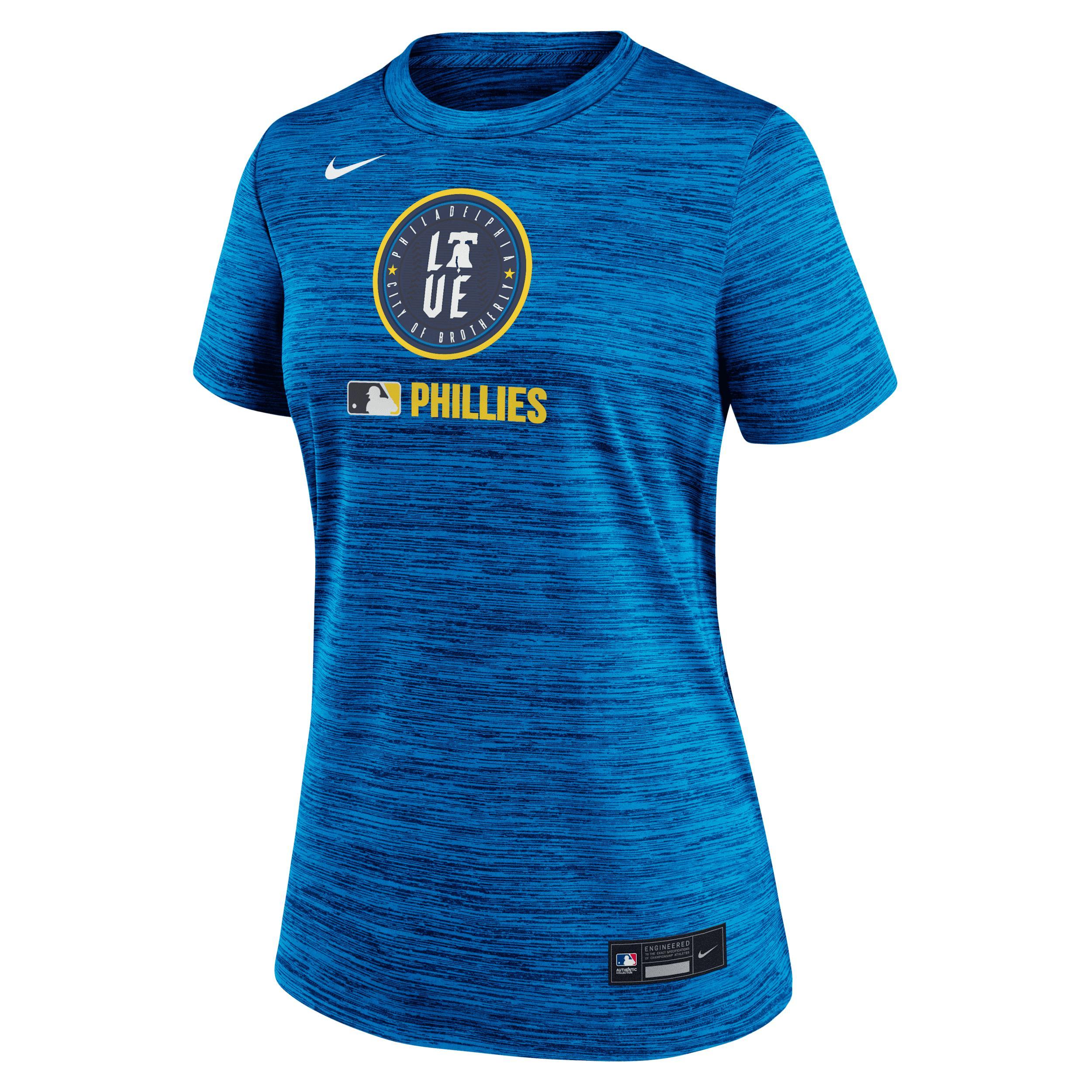 Women's Nike Navy Seattle Mariners Authentic Collection City Connect Velocity Performance T-Shirt, Size: XS, Blue Product Image
