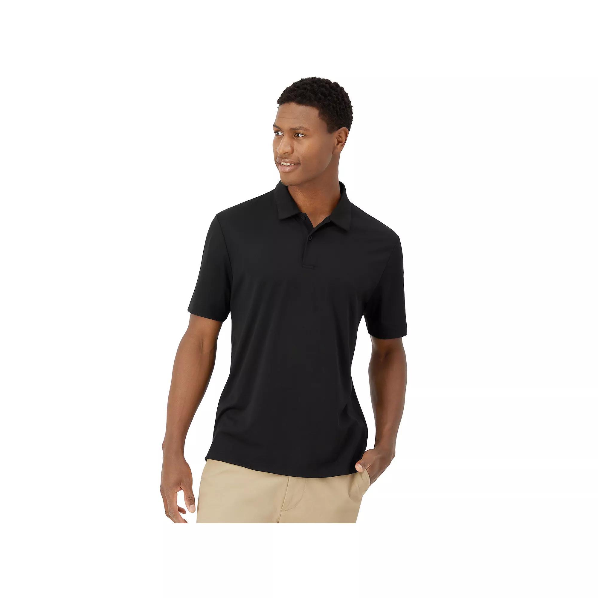 Men's Hanes Moves™ Short Sleeve Performance Polo, Size: XXL, Gray Encore Product Image