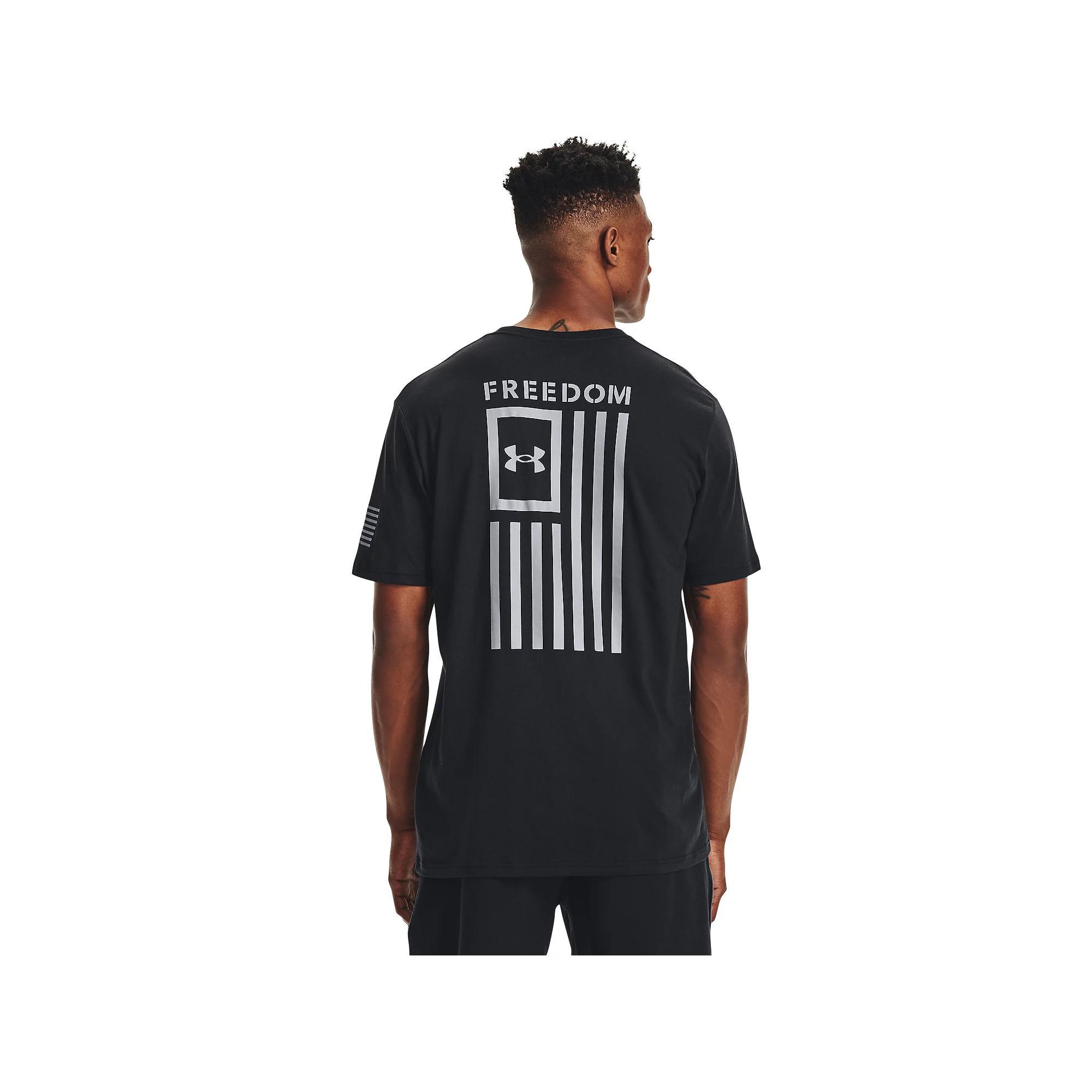 Big & Tall Under Armour Freedom Flag Tee, Men's, Size: 3XL, Black Gray Product Image