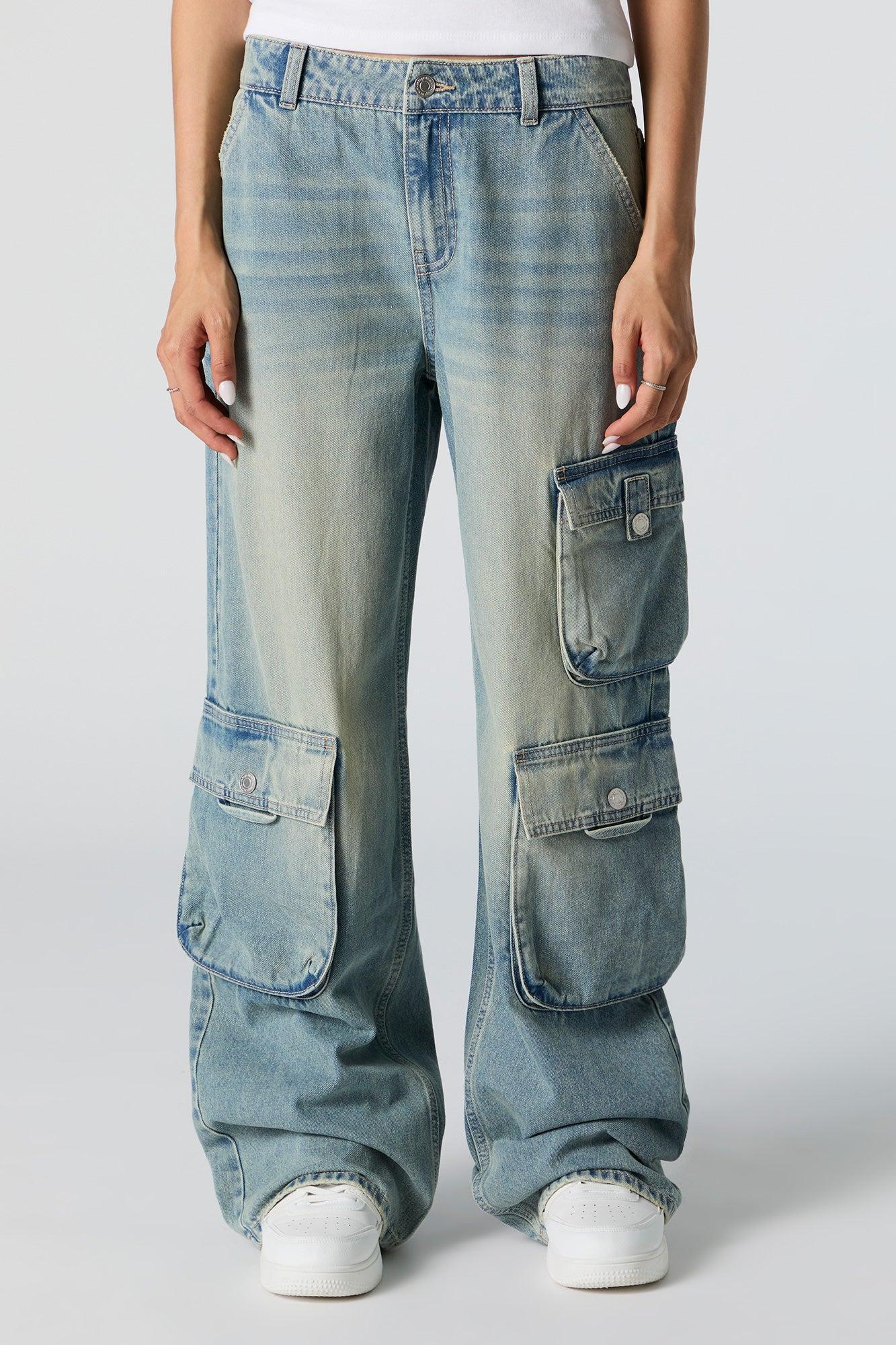 Mid Rise Cargo Jean Female Product Image