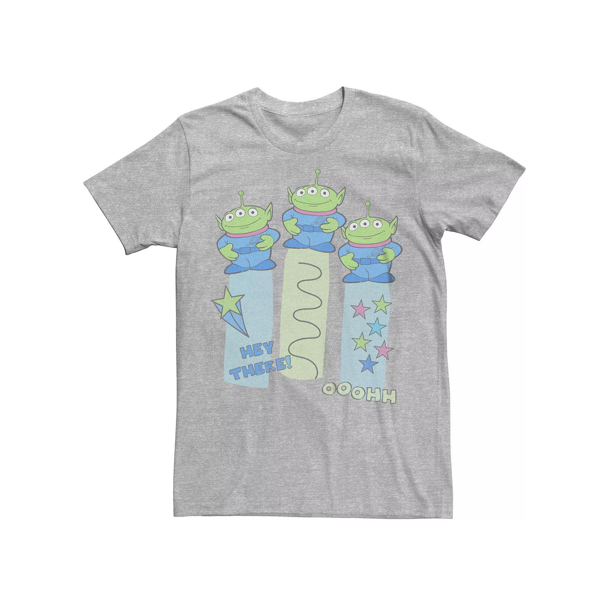 Disney / Pixar's Toy Story Men's Three Aliens Graphic Tee, Size: XS, Athletic Grey Product Image