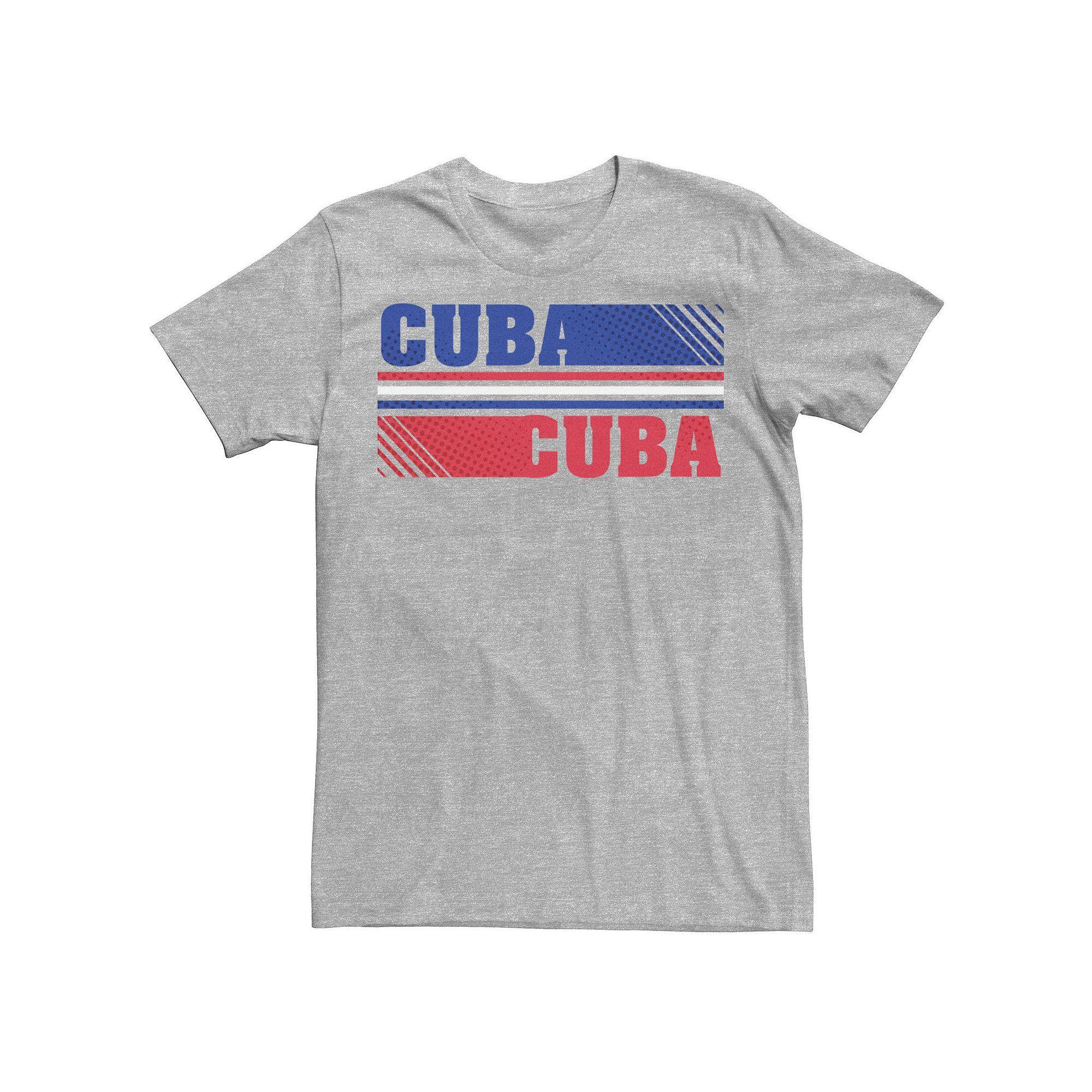 Men's Gonzales Cuba Colorful Word Stack Tee, Size: Small, Athletic Grey Product Image