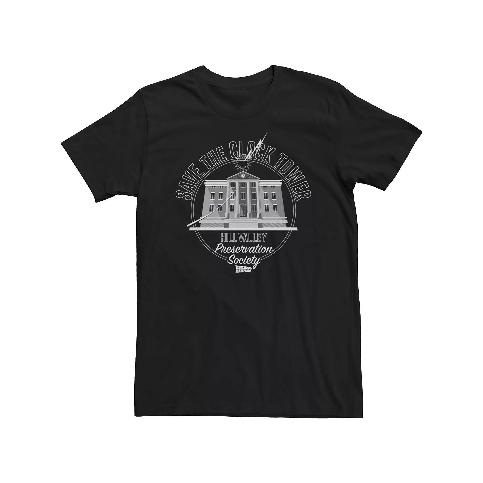 Big & Tall Back To The Future Clock Tower Movie Quote Tee, Men's, Size: 4XL Tall, Black Product Image