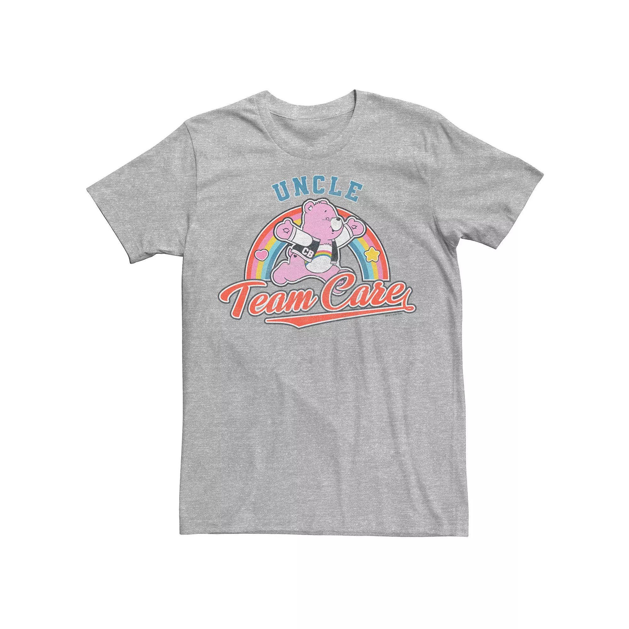 Men's Care Bears Uncle Team Graphic Tee, Size: Large Tall, Athletic Grey Product Image