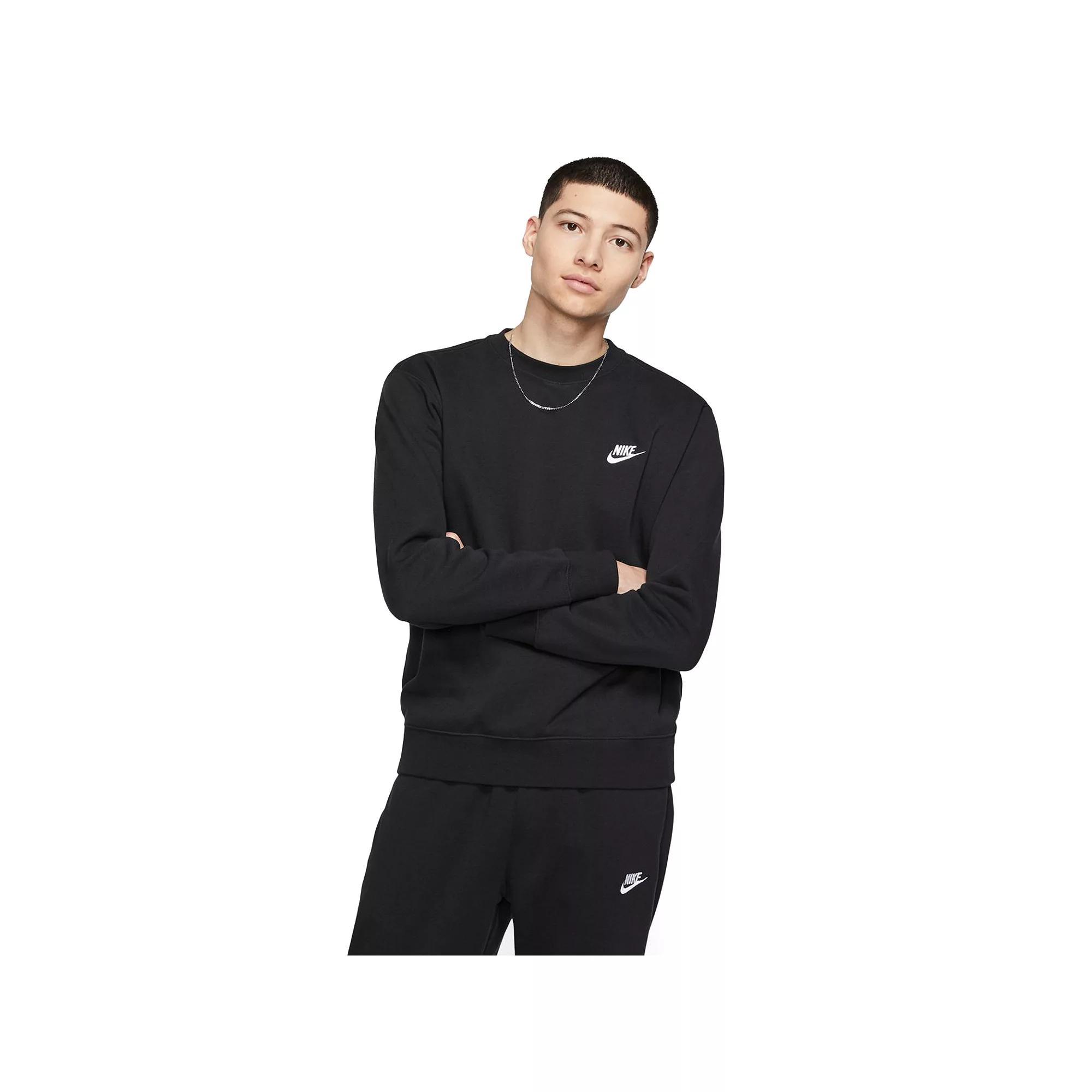 Nike Men's Club Crewneck Sweatshirt in Khaki/White at Nordstrom, Size Small Product Image
