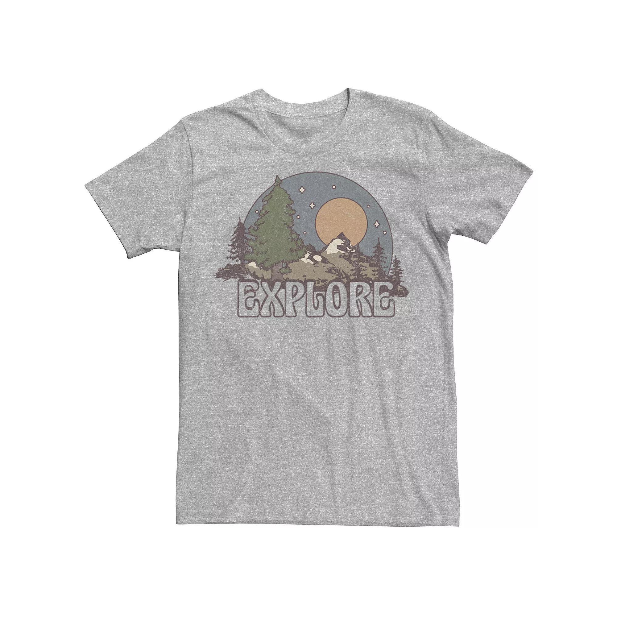 Men's Explore Outdoors Tee, Size: Large, Athletic Grey Product Image