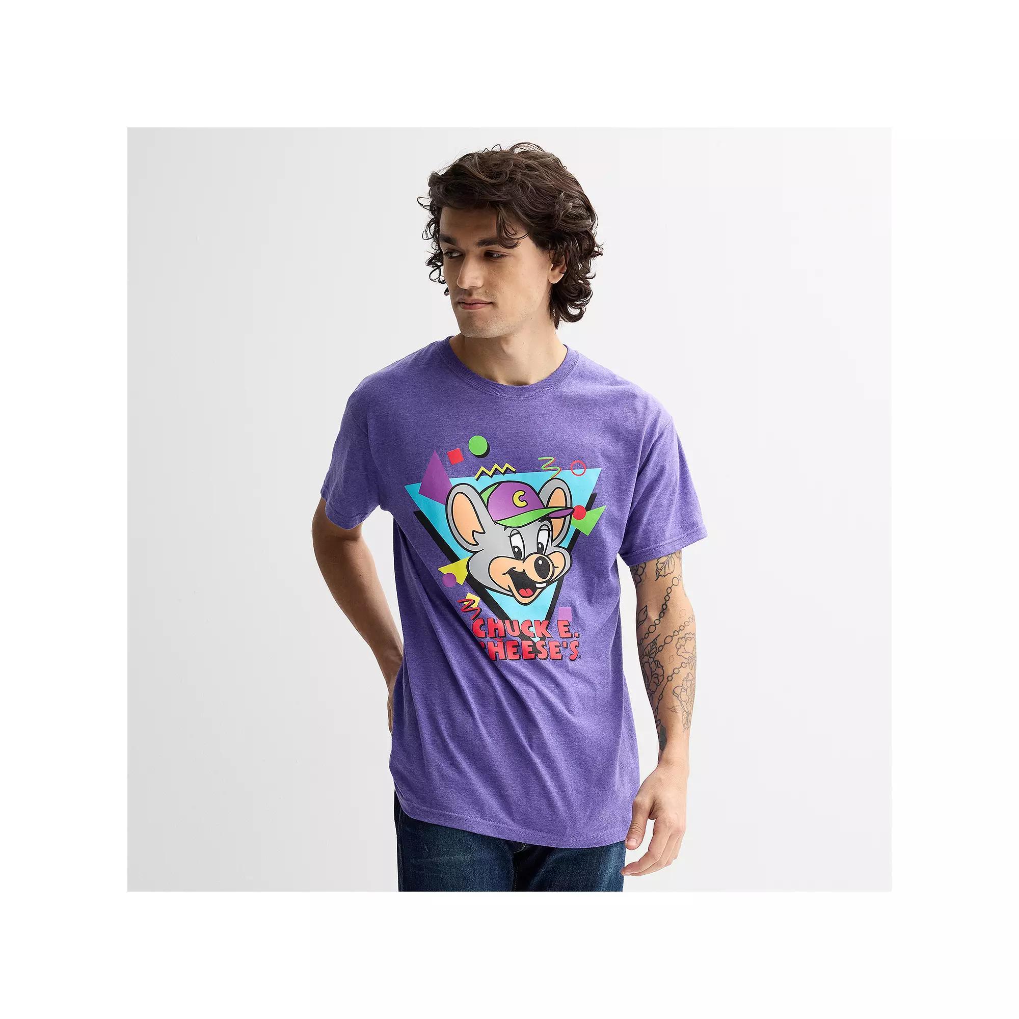 Men's Chuck E Cheese Retro Chuck Crewneck Graphic Tee, Size: Medium, Purple Product Image