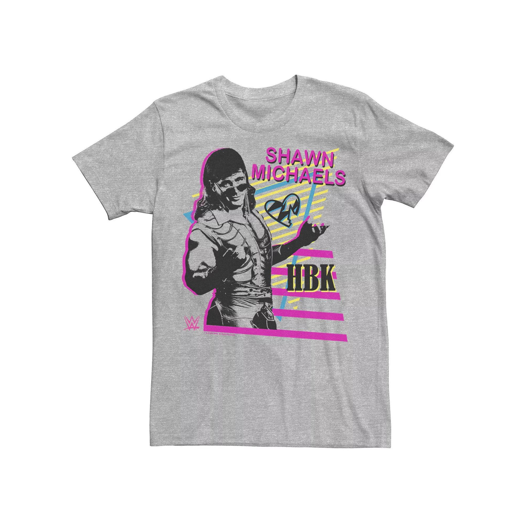 Men's WWE Shawn Michaels HBK Brite Portrait Tee, Size: Small, Athletic Grey Product Image