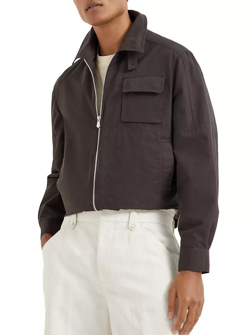 Mens Water Resistant Techno Cotton Gabardine Jacket Product Image