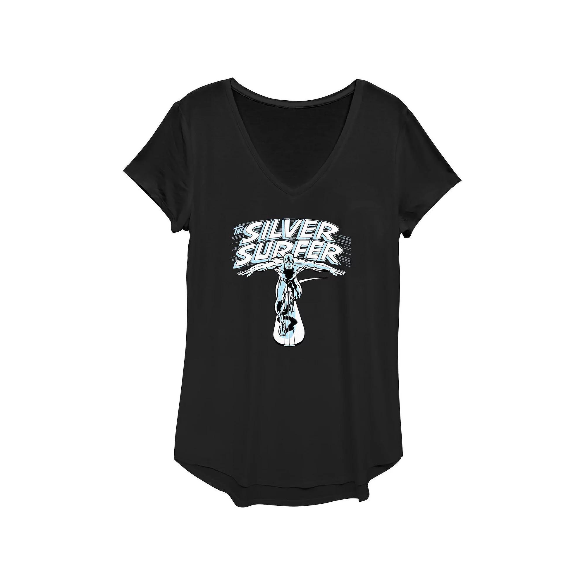 Womens Marvel Fantastic Four The Silver Surfer Poster Graphic Tee Product Image
