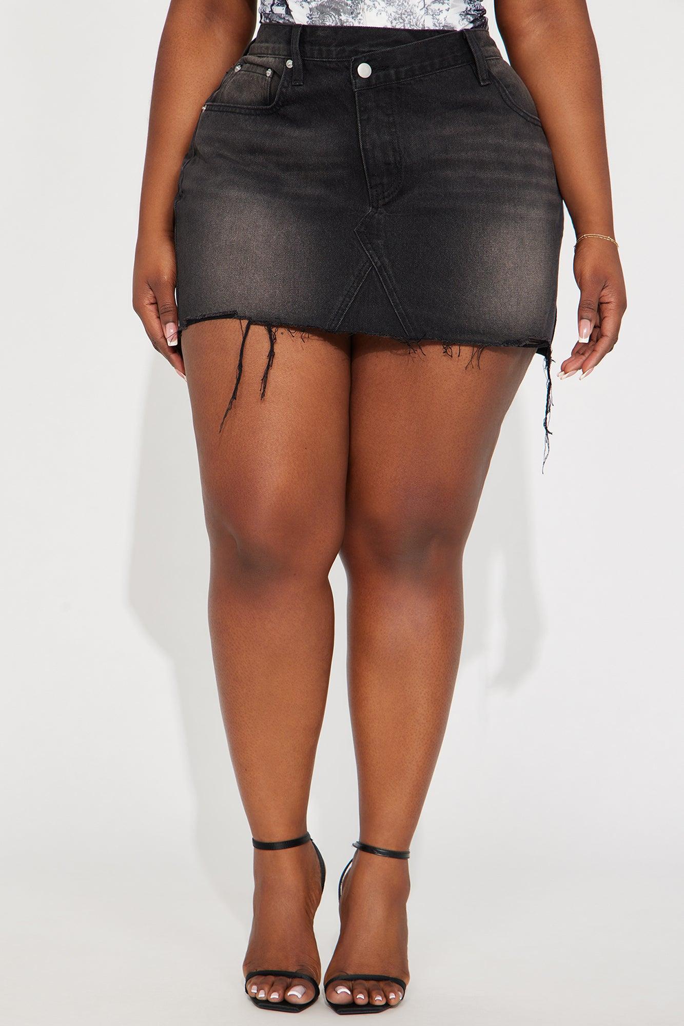Kendall Denim Mini Skirt - Black Wash Product Image