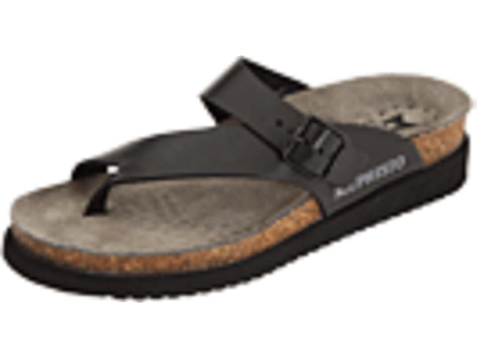 Mephisto Helen Buckle Detail Leather Casual Slide Sandals Product Image