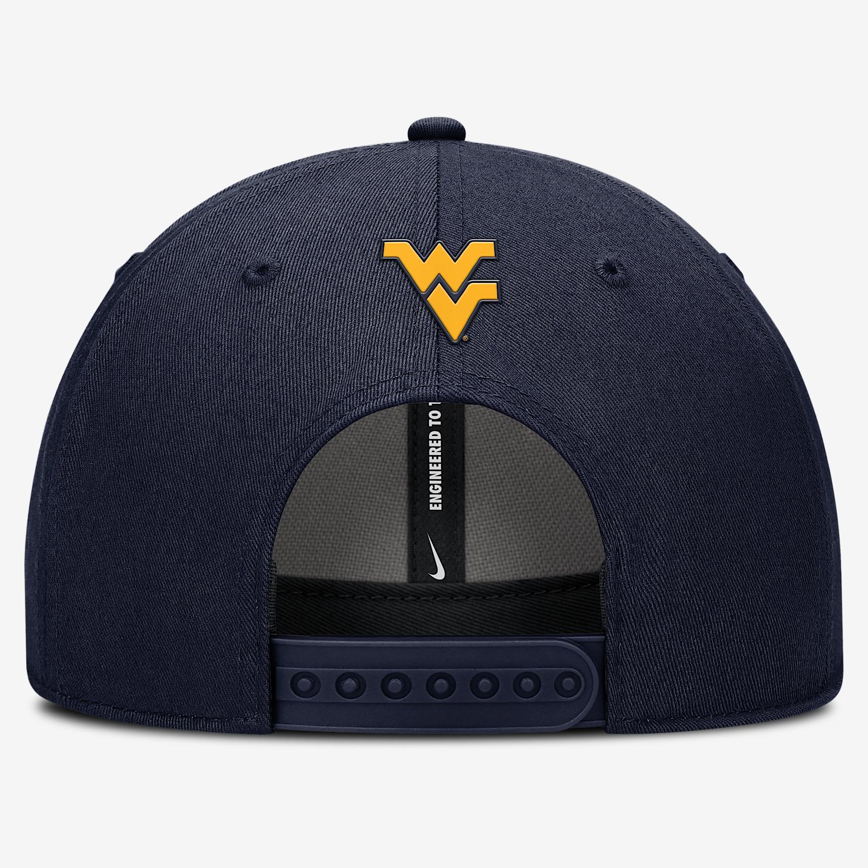 West Virginia Sideline Rise Practice Nike Men's College Adjustable Hat Product Image