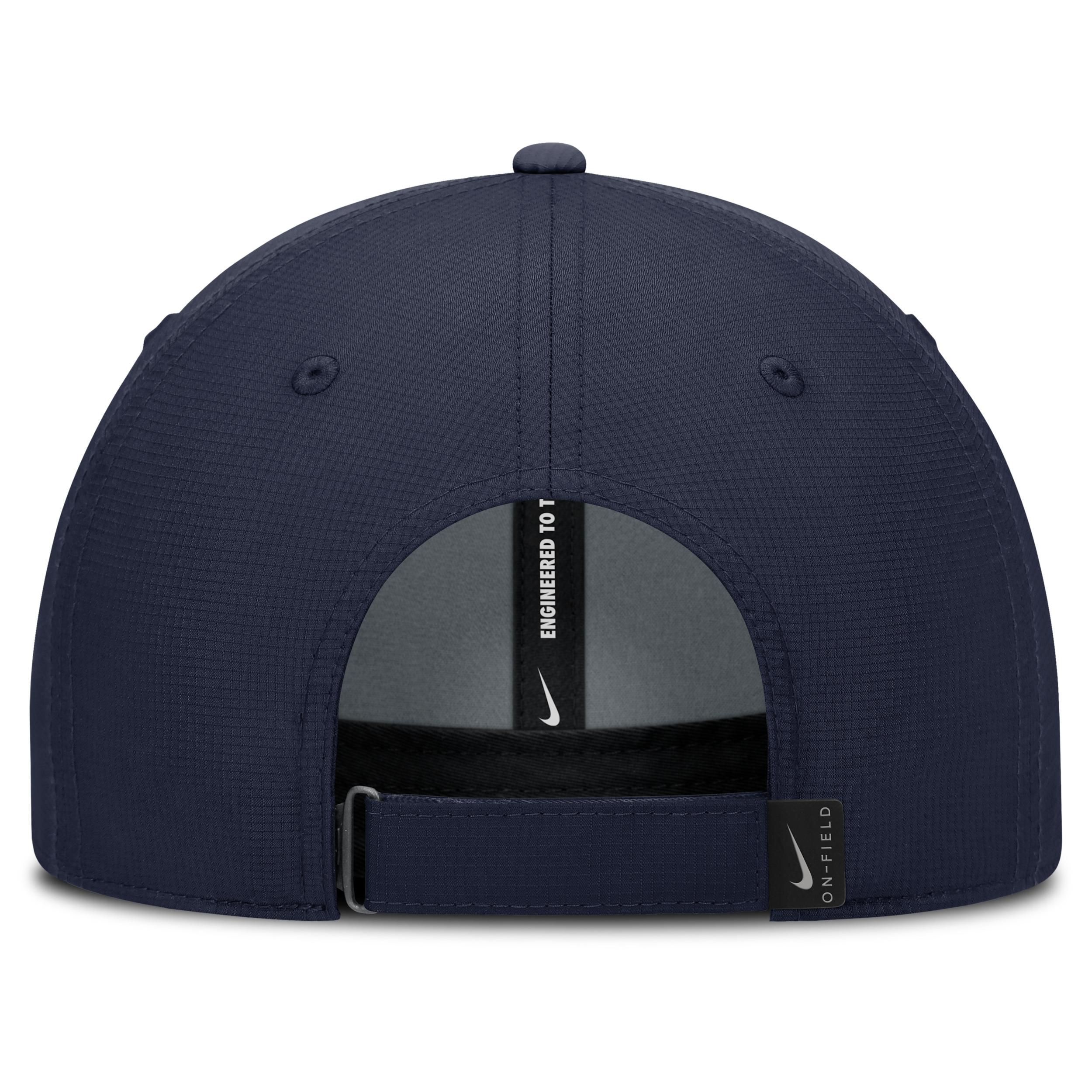 West Virginia On-Field Club Gameday Nike Men's Dri-FIT College Adjustable Hat Product Image