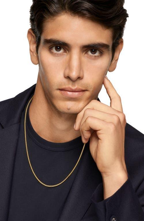 David Yurman Men's Box Chain Necklace in 18K Gold, 2.7mm at Nordstrom, Size 22 Product Image