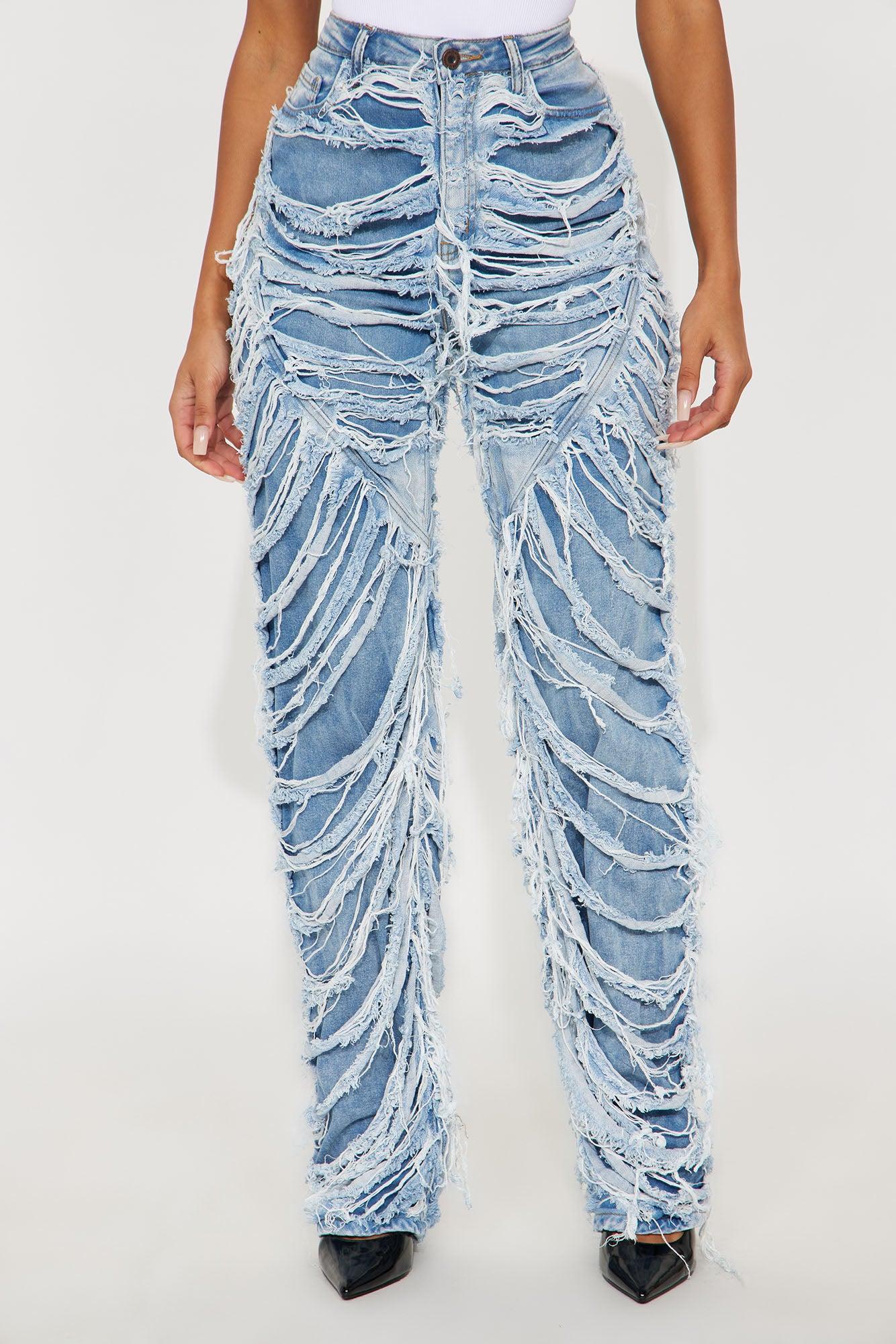 Cut It Out Straight Leg Jeans - Light Wash Product Image