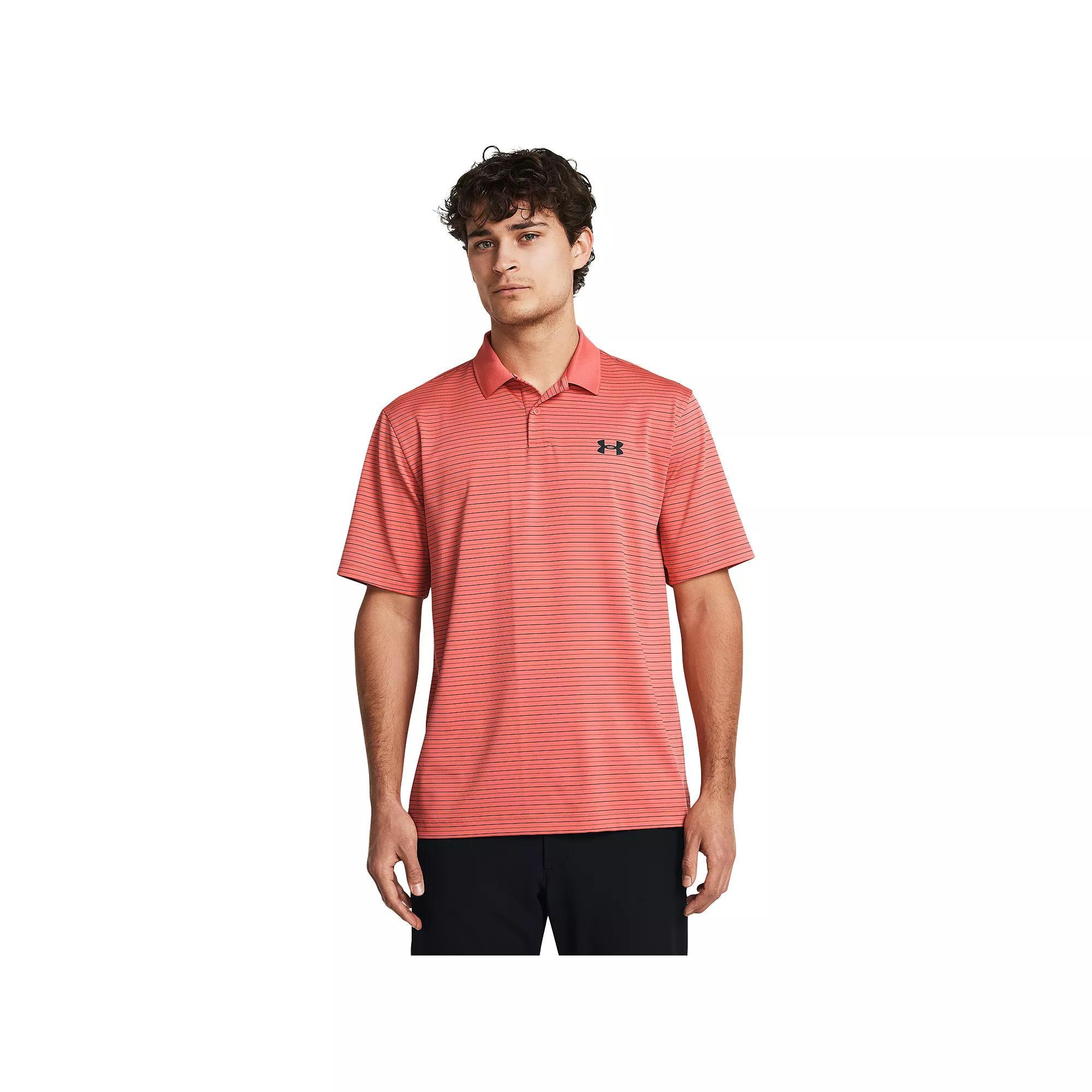 Big & Tall Under Armour Classic-Fit Striped Performance Polo, Men's, Size: Large Tall, Hydro Blue Product Image
