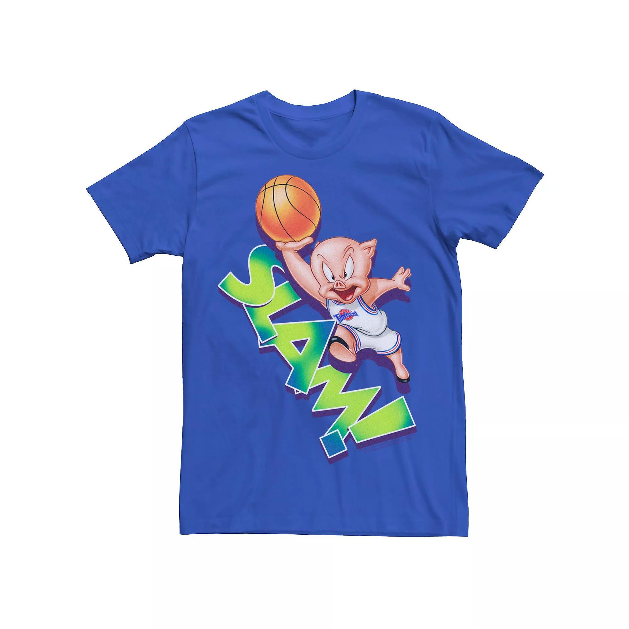 Men's Space Jam Porky The Pig Slam Tee, Size: 3XL, Royal Product Image