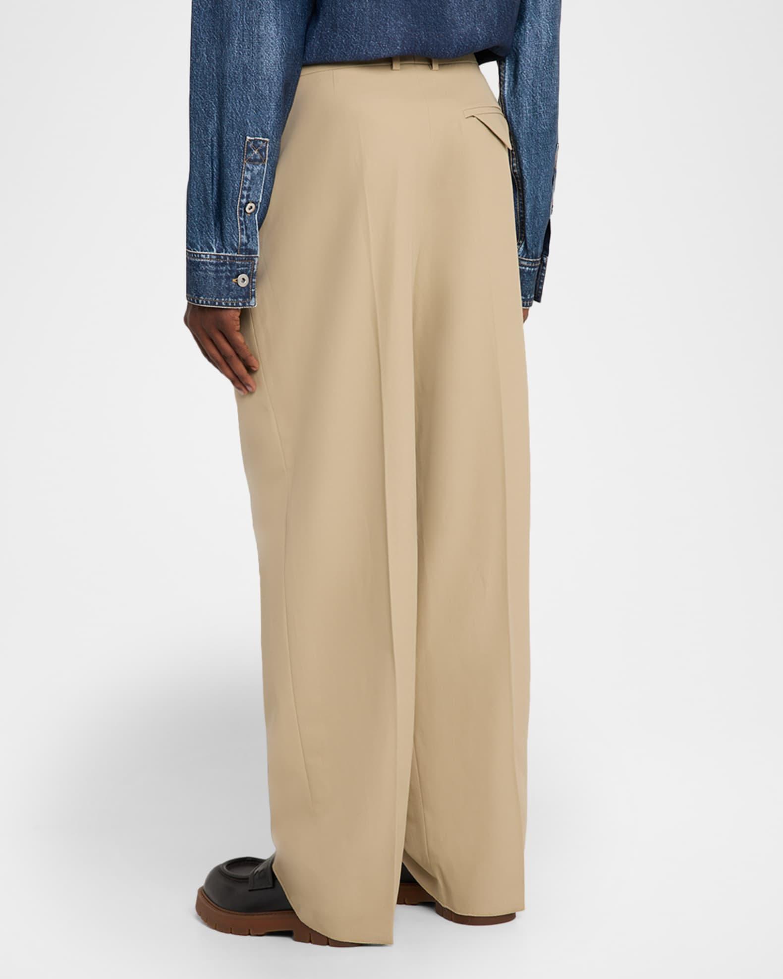 Men's Cotton Twill Straight-Leg Trousers Product Image