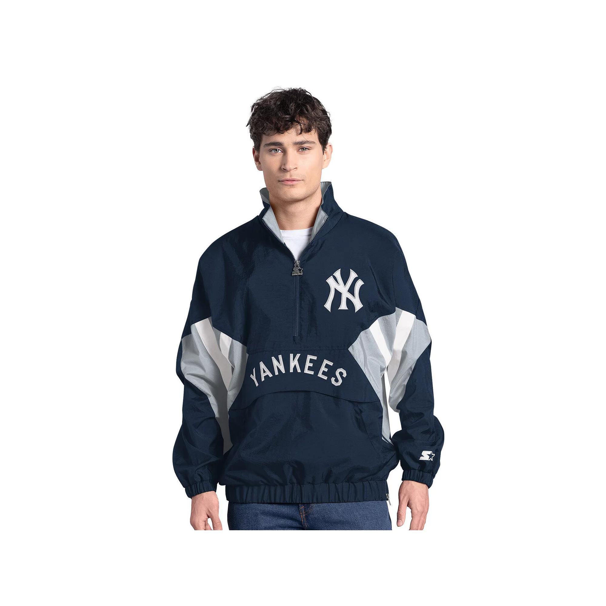 Men's Starter  Black Baltimore Orioles Cooperstown Chief Half-Zip Pullover, Size: Medium Product Image