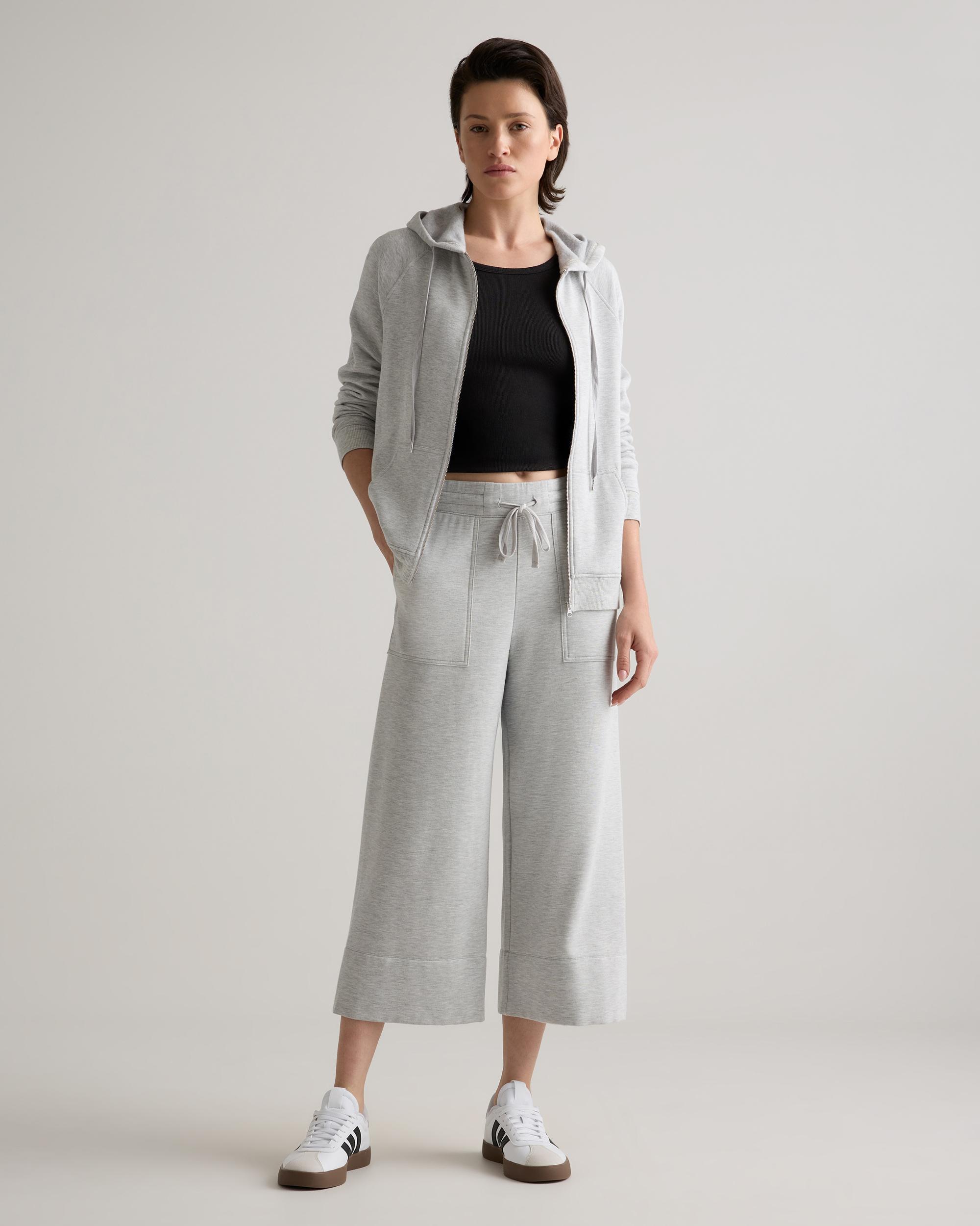 Quince | Women's SuperSoft Fleece Zip Up Hoodie Jacket Lenzing Modal Product Image