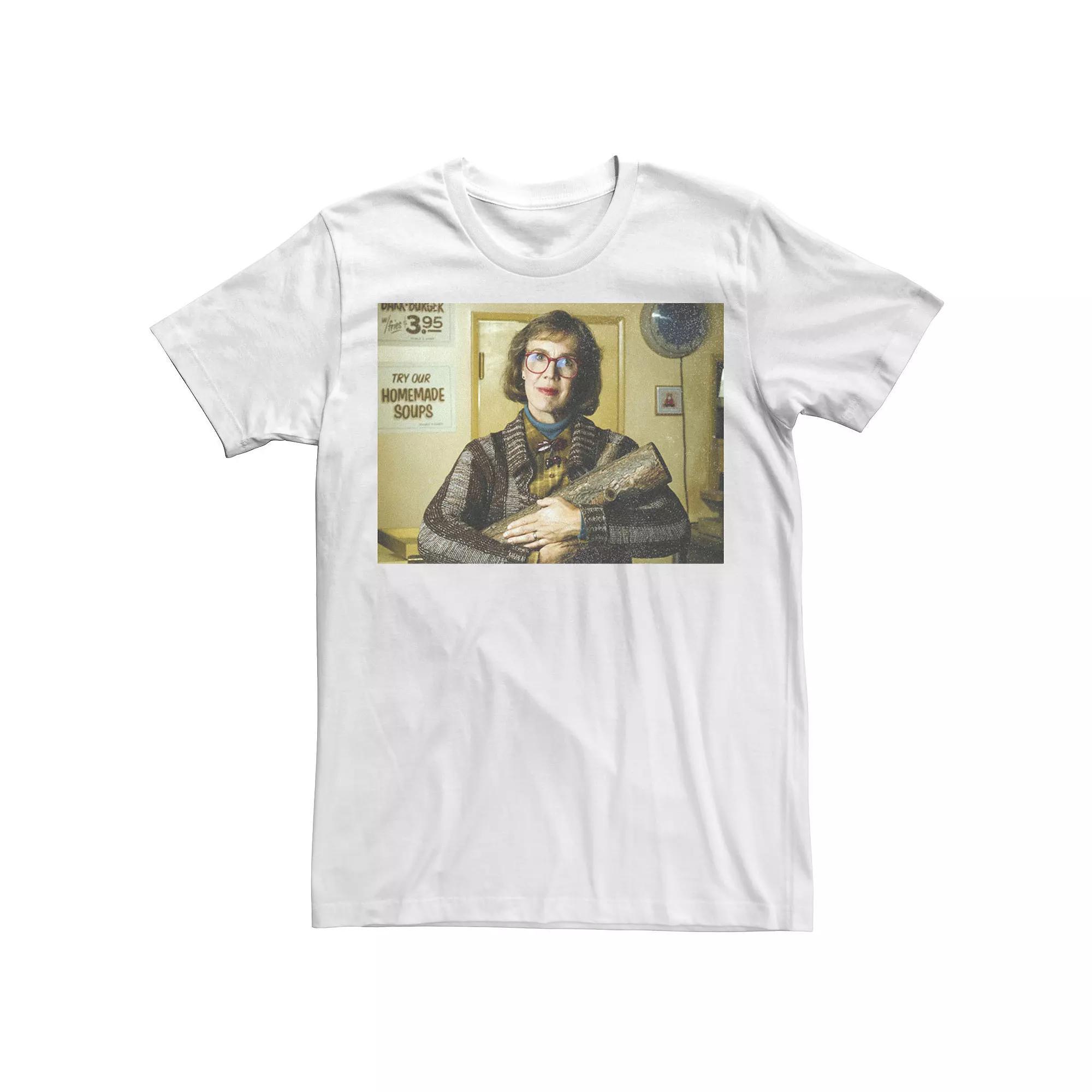 Men's Twin Peaks Log Lady Retro Portrait Tee, Size: Large, White Product Image