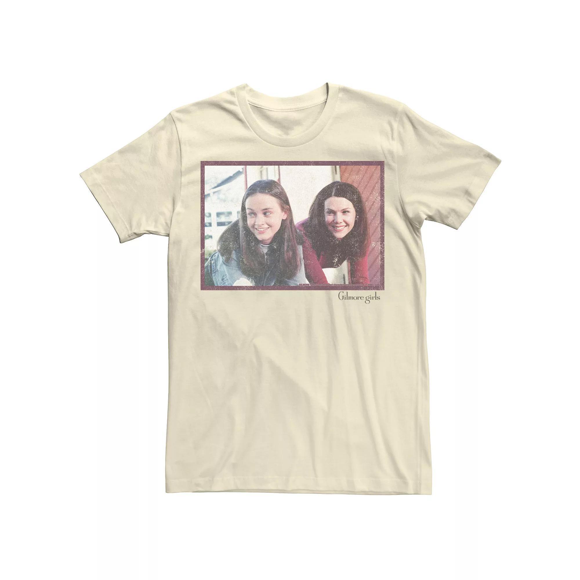 Men's Gilmore Girls Rory & Lorelai Portrait Tee, Size: XL, Athletic Grey Product Image