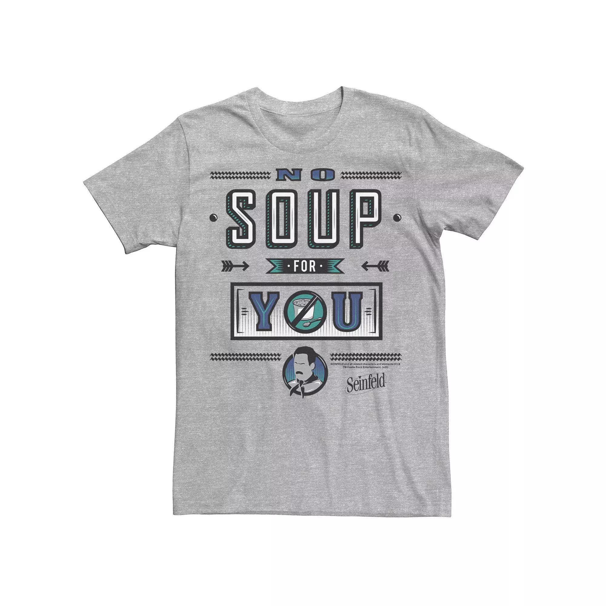 Men's Seinfeld Soup For You Tee, Size: XS, Athletic Grey Product Image