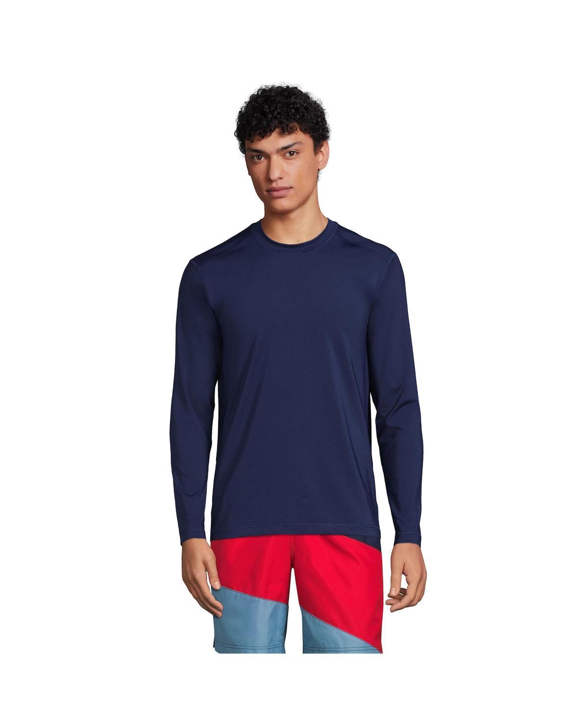 Big & Tall Lands' End SPF Long Sleeve Tee, Men's, Size: Medium Tall, Deep  Blue Product Image