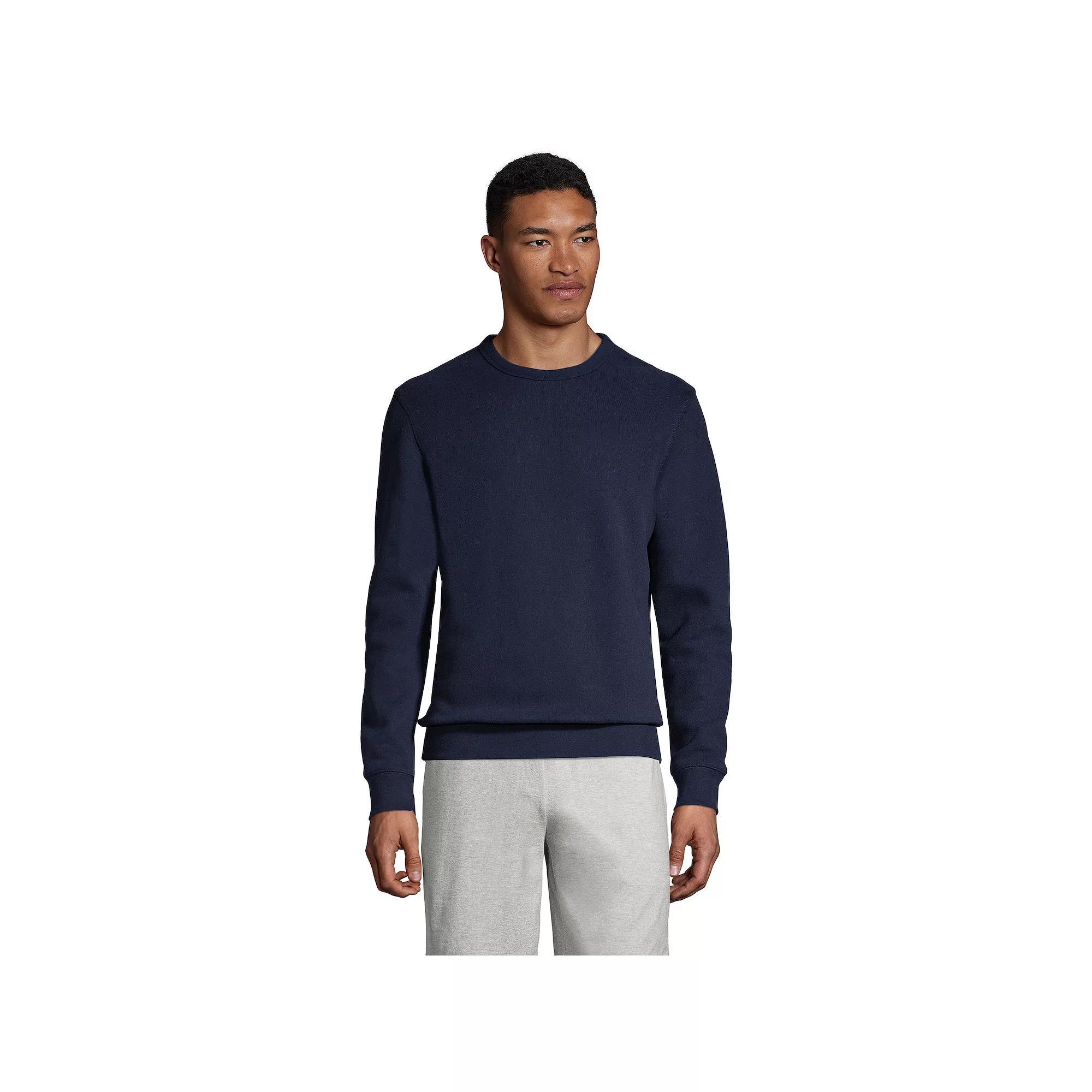 Big & Tall Lands' End Serious Sweats Crewneck Sweatshirt, Men's, Size: 2XB, Dk Grey Heather Product Image
