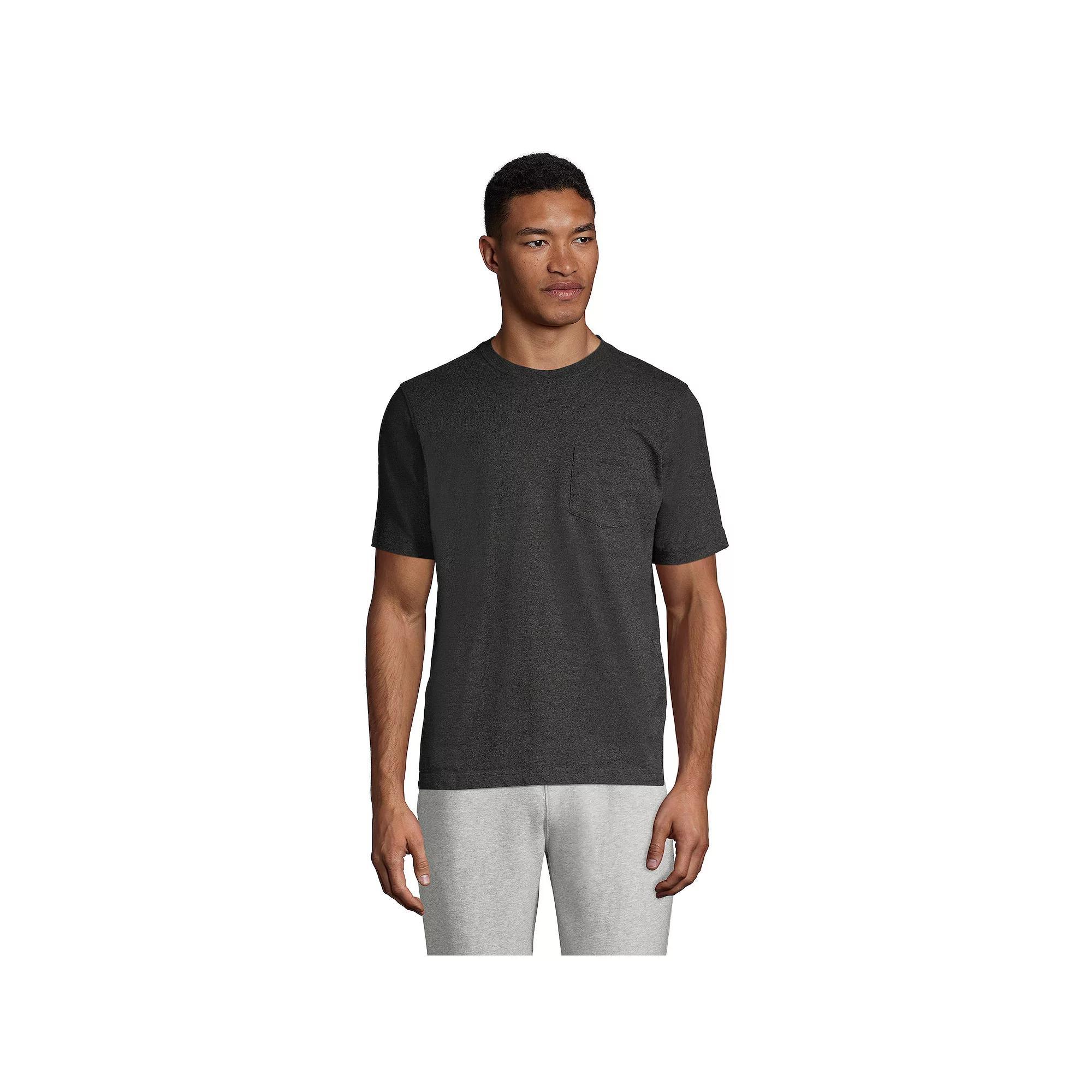 Big & Tall Lands End Super-T Classic-Fit Pocket Tee, Mens Product Image