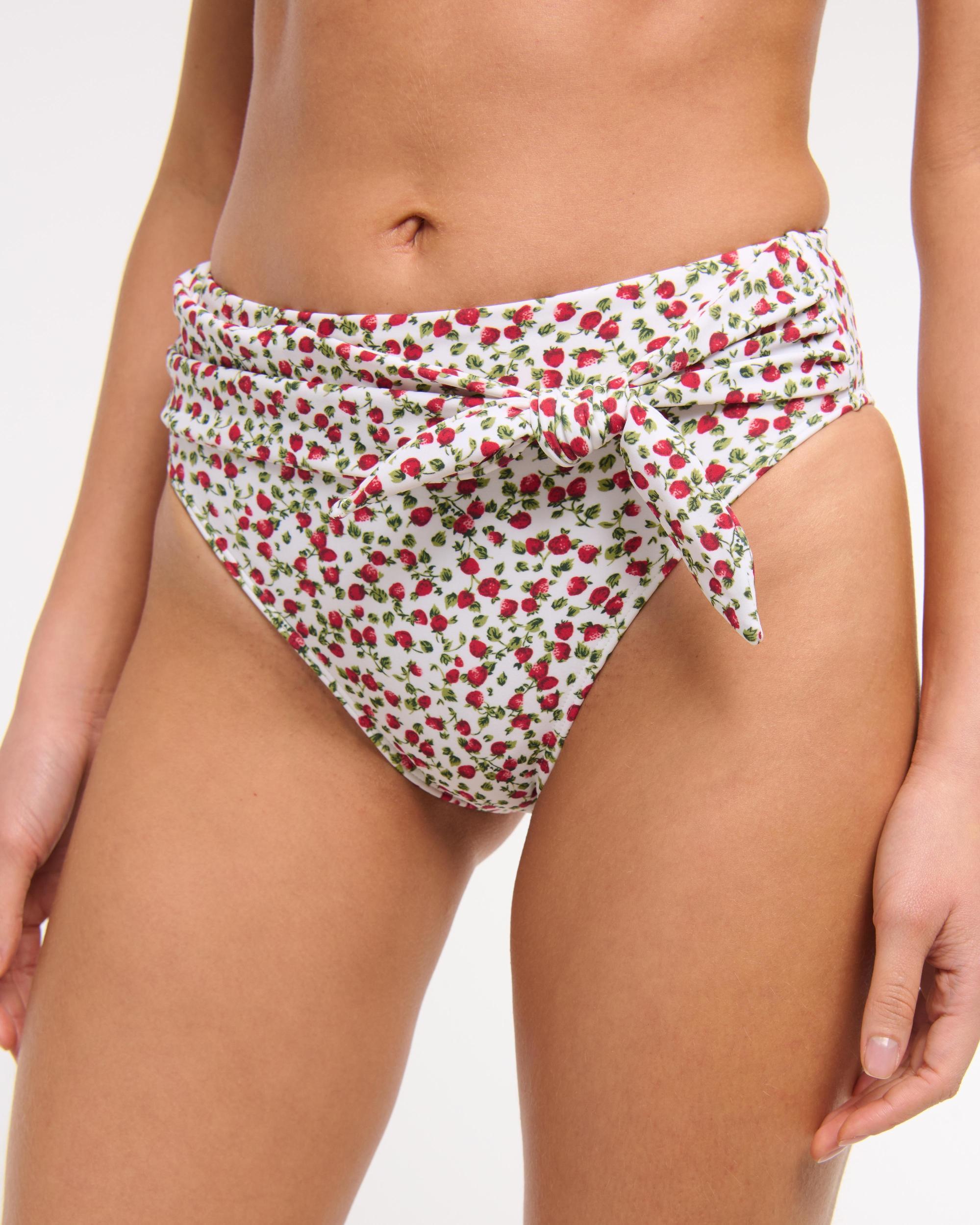 Tie-Front High-Waist Moderate Bottom Product Image