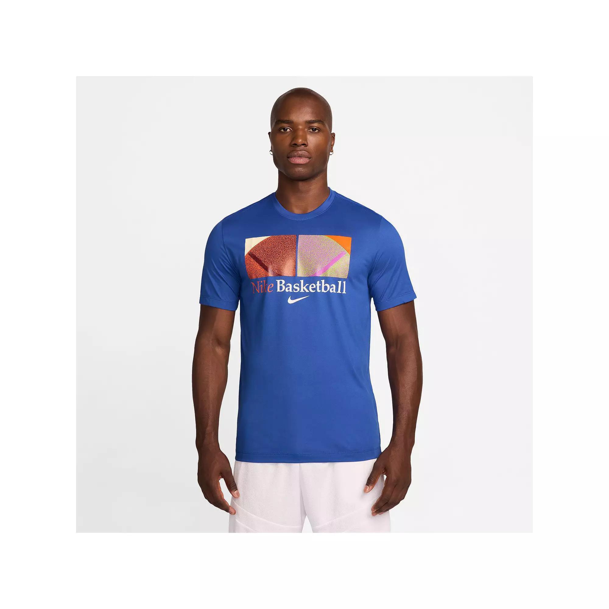 Men's Nike Dri-FIT Basketball Graphic T-Shirt, Size: XL, Game Royal Product Image