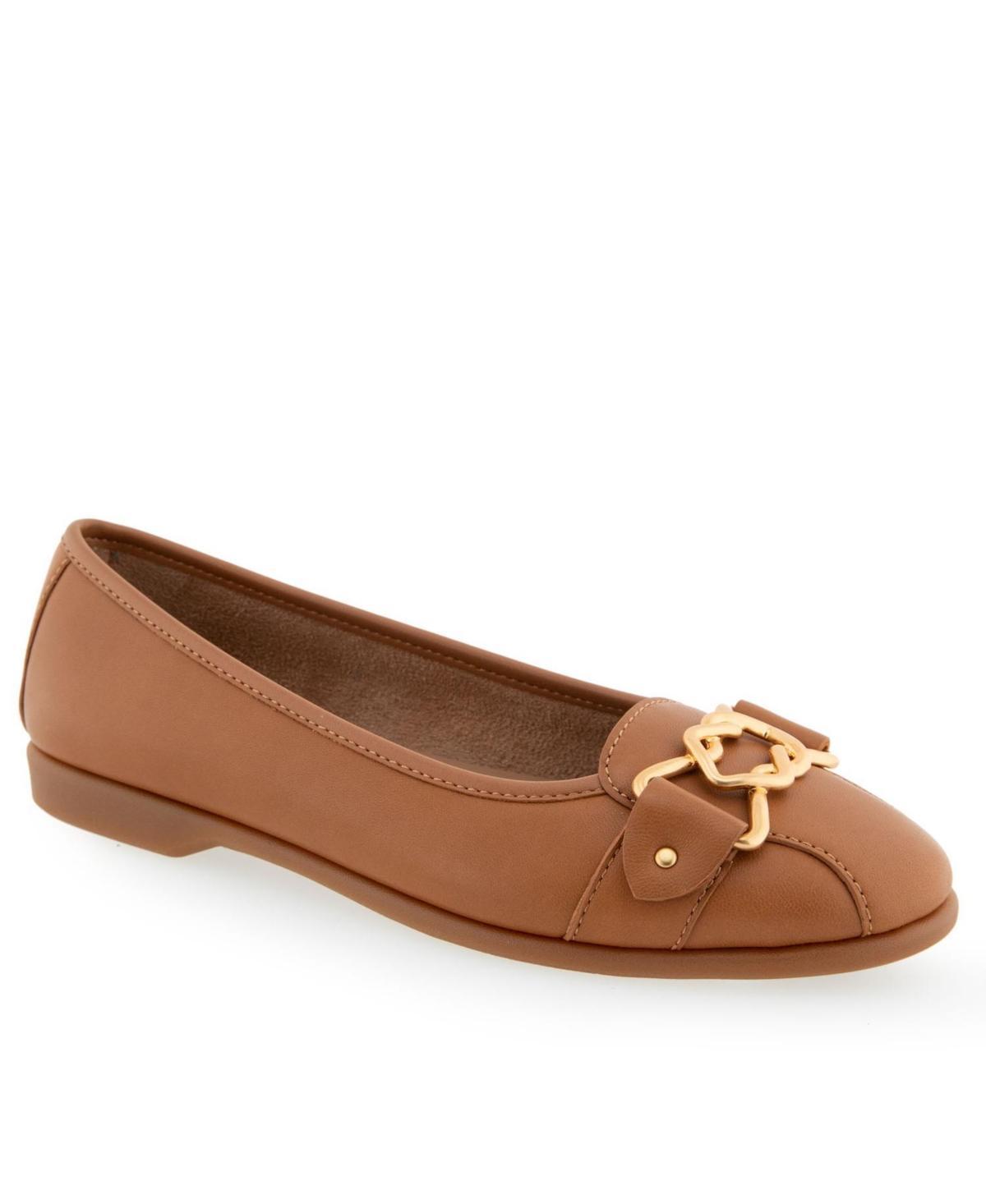 Aerosoles Bia Women's Leather Ballet Flats, Size: 6, Blue Leather Product Image