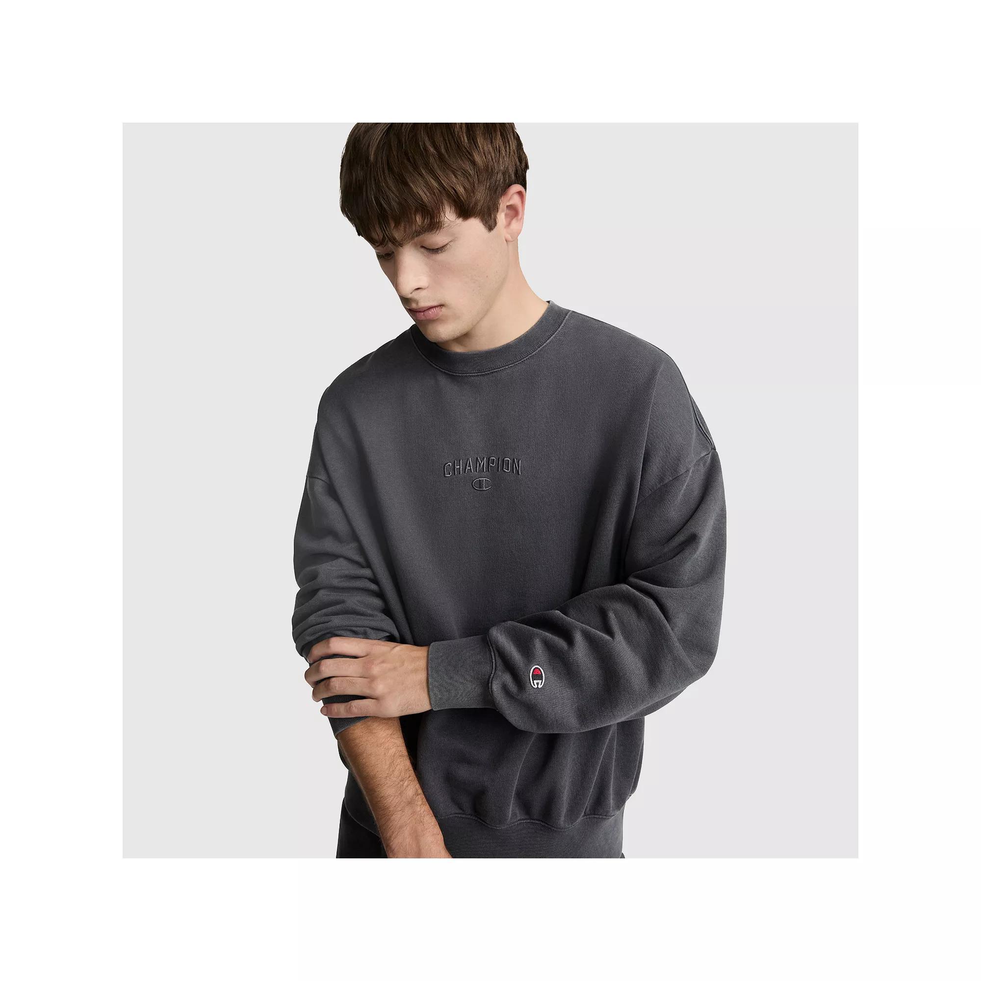 Men's Champion® Vintage Wash Crewneck Sweatshirt, Size: Large, Nine Iron Product Image