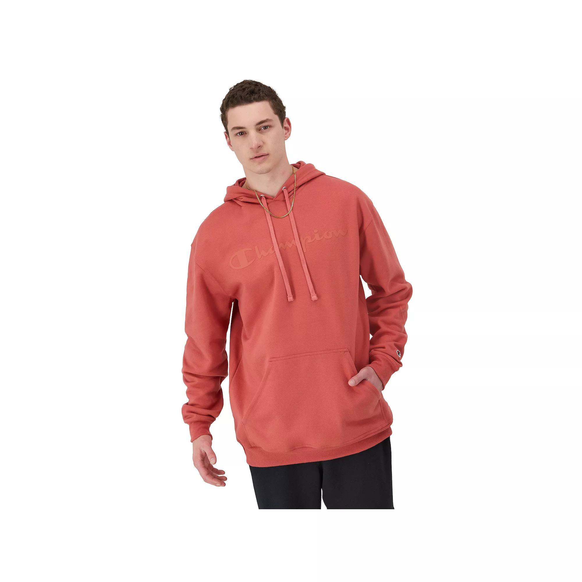 Men's Champion® Embossed Powerblend Graphic Hoodie, Size: Large, Briefly Brown Product Image