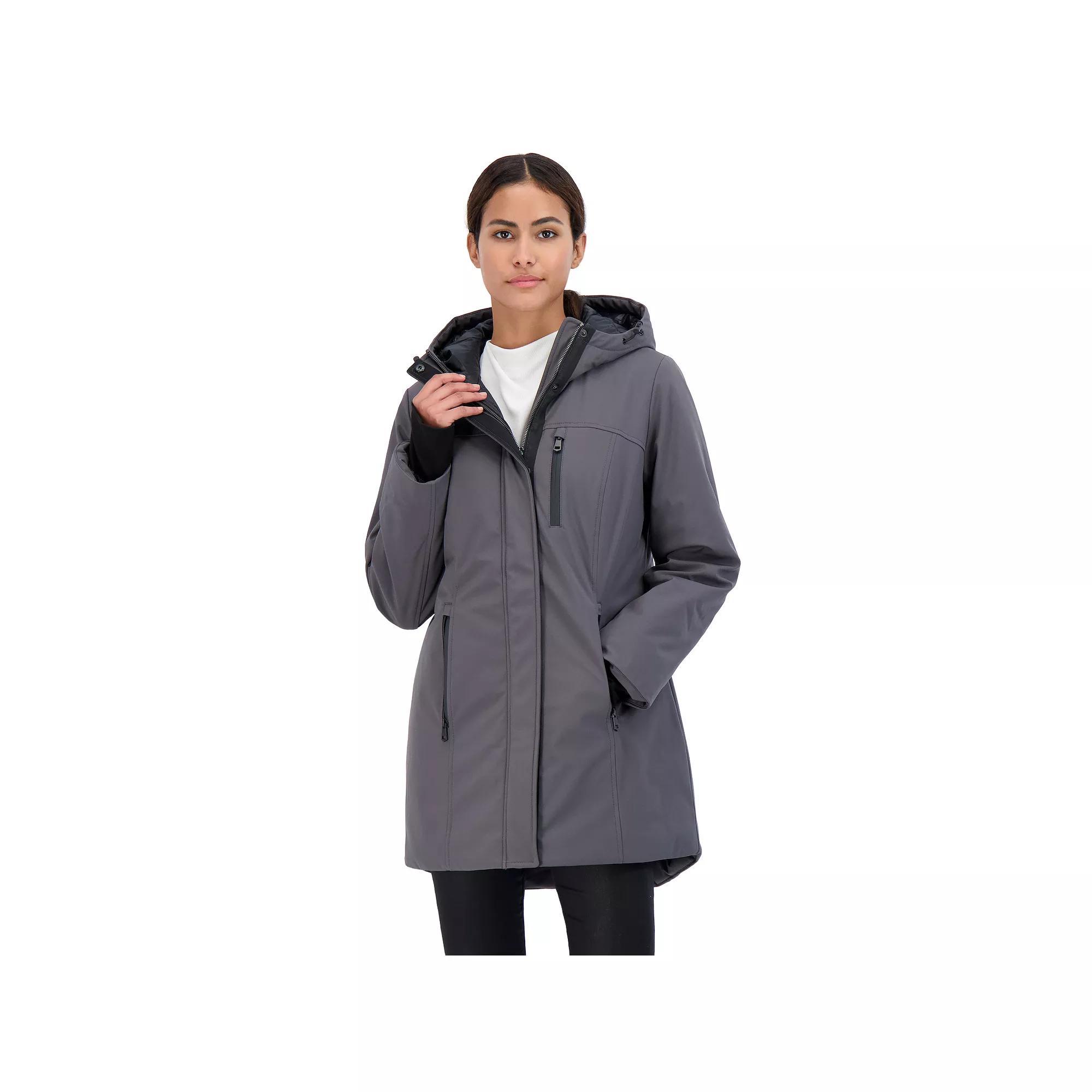 Women's Sebby Collection Hooded Heavyweight Jacket, Size: Large, Black Product Image