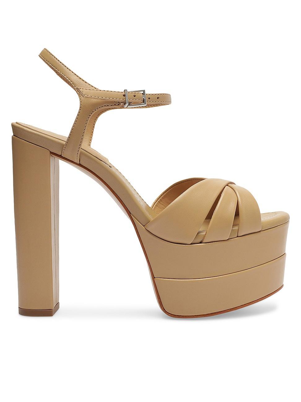 Schutz Womens Keefa Ankle Strap Platform High Heel Sandals Product Image