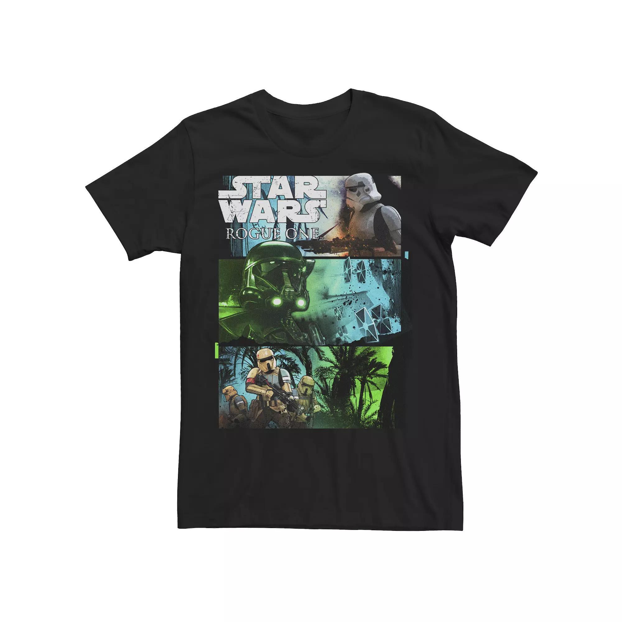 Men's Star Wars Rogue One Collage Panels Tee, Size: XL, Black Product Image