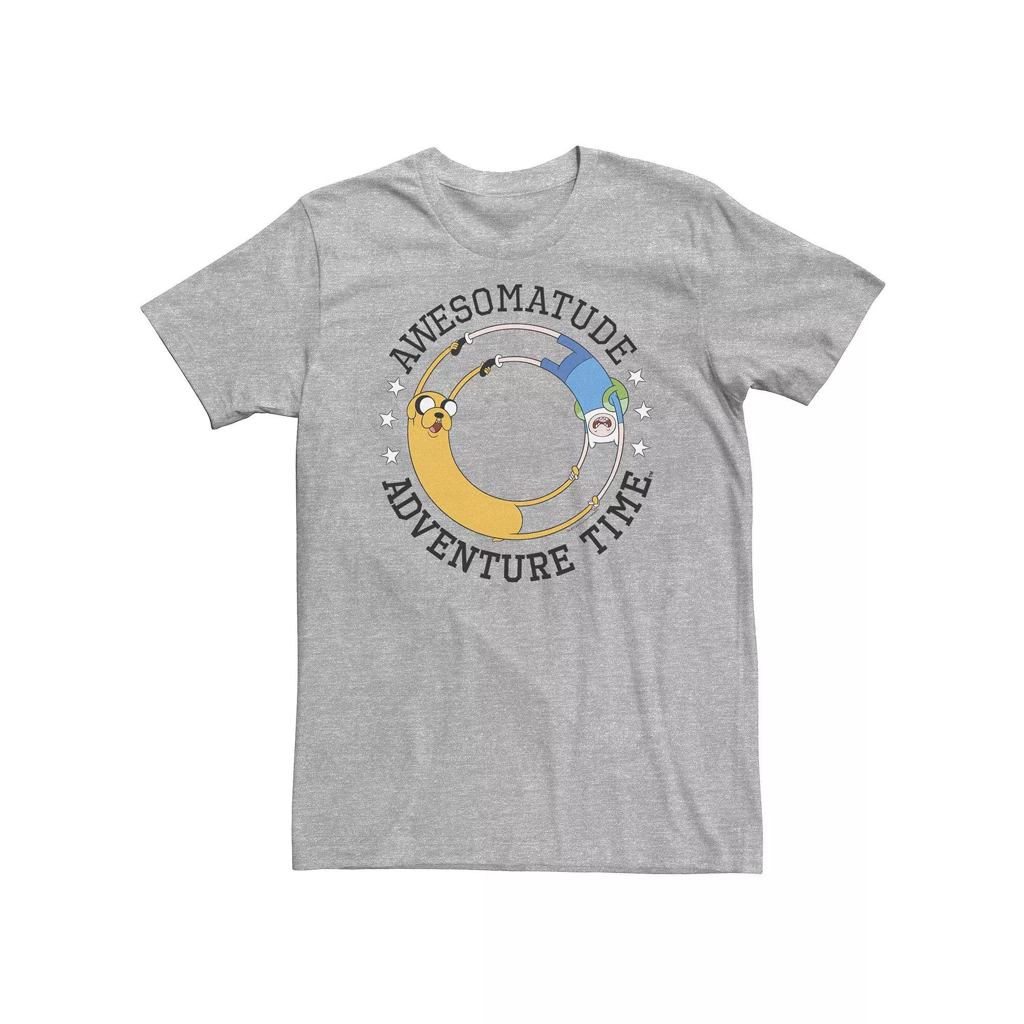 Big & Tall CN Awesomatude Adventure Time Tee, Men's, Size: 4XL Tall, Athletic Grey Product Image