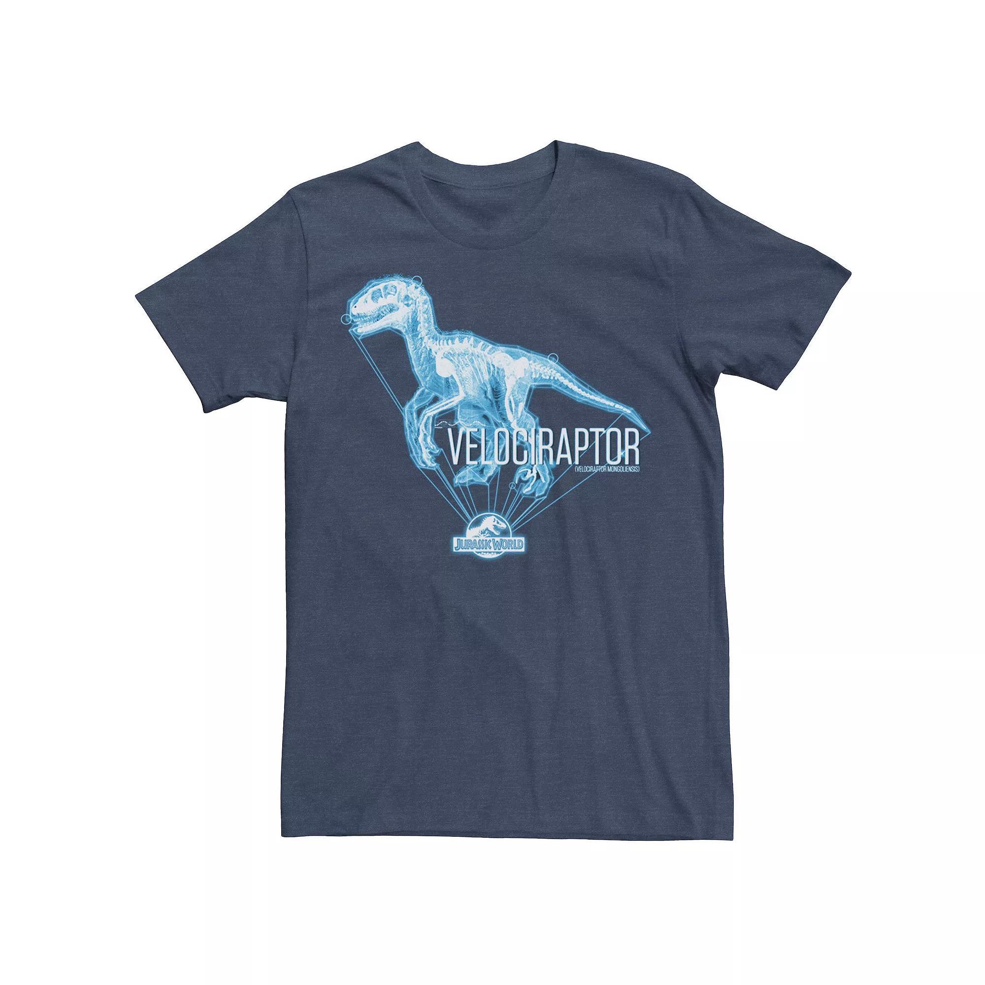 Men's Jurassic World Velociraptor X-Ray Portrait Logo Tee, Size: XXL, Black Product Image
