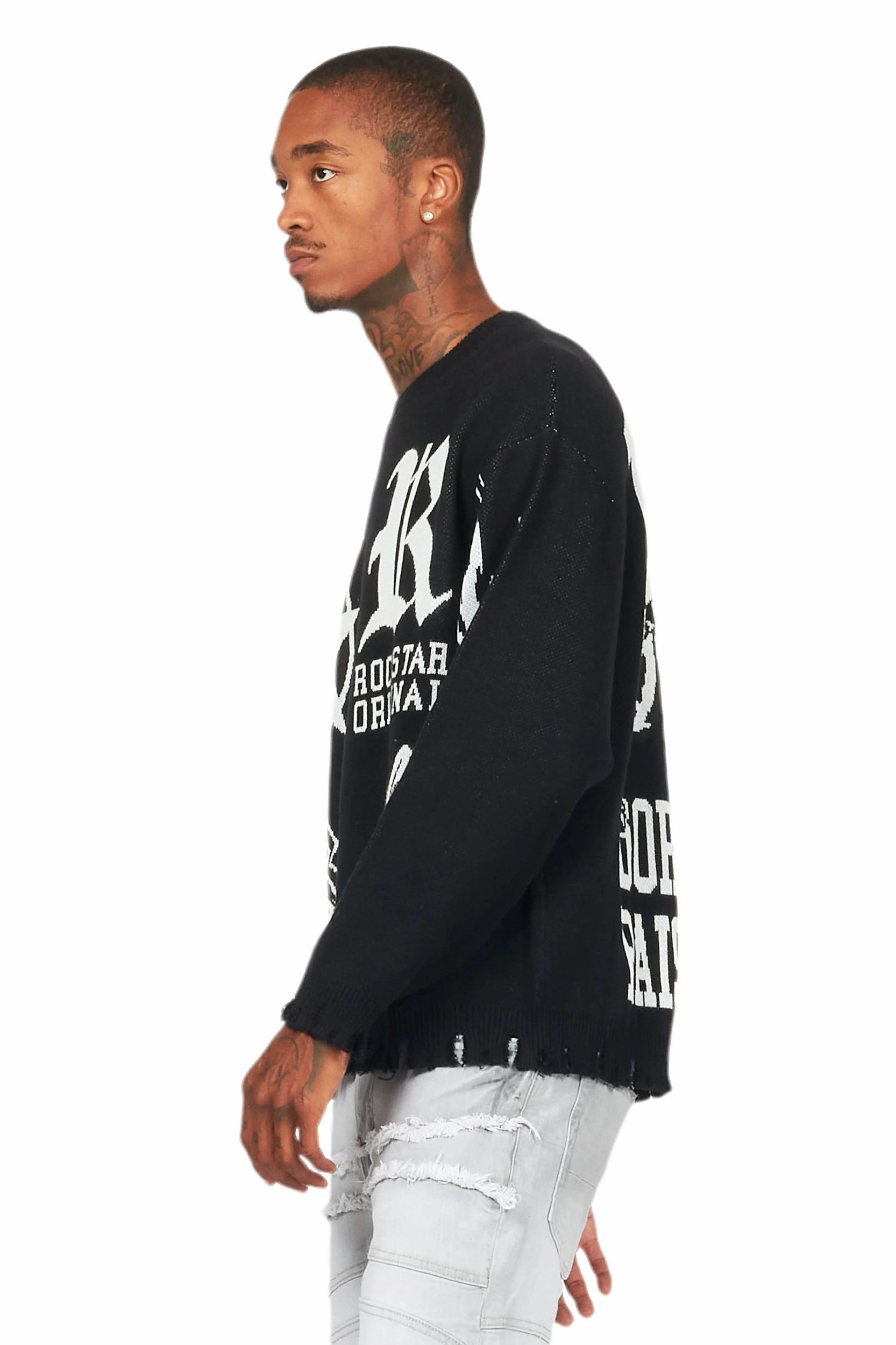 Fagan Black Knit Sweater Male Product Image